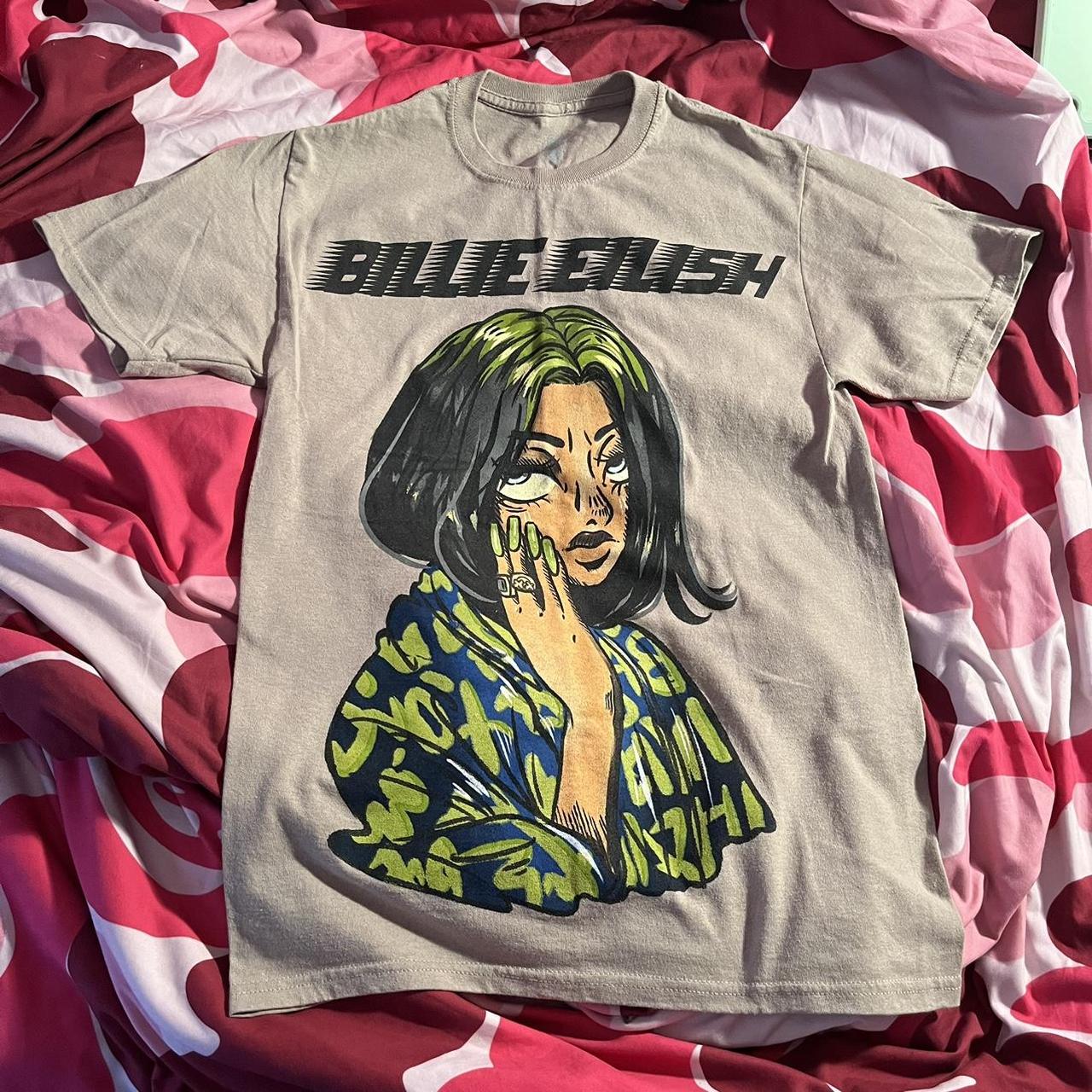 Billie Eilish Anime Green T-Shirt