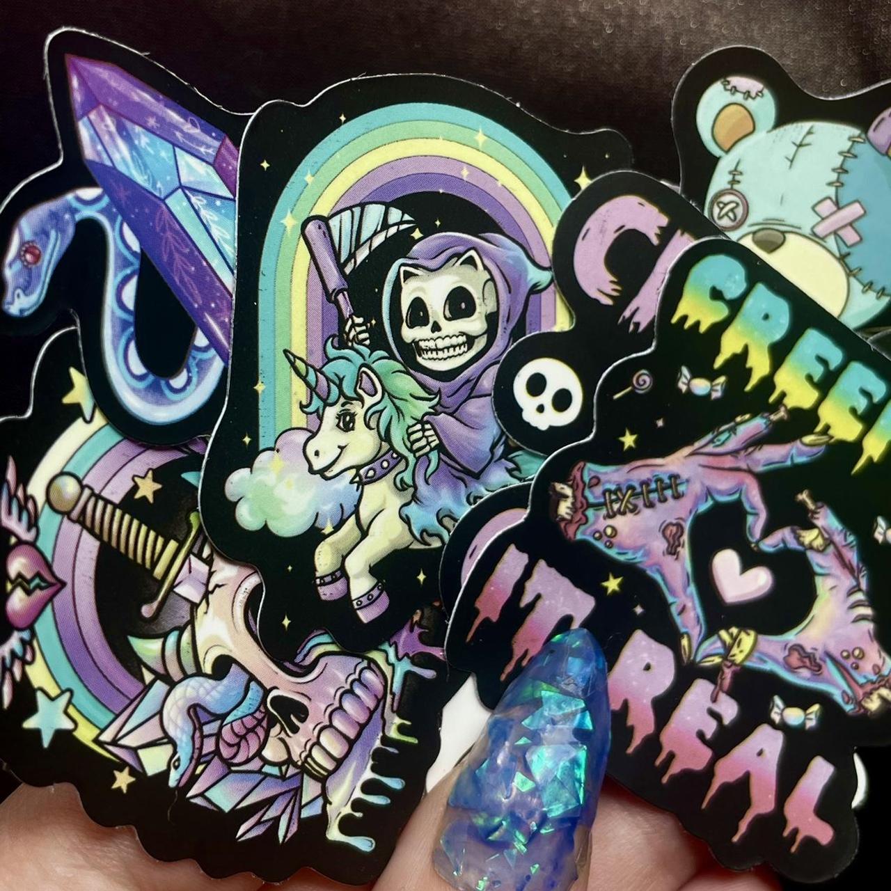 Cute goth stickers 🖤 Price is for ONE sticker!... - Depop