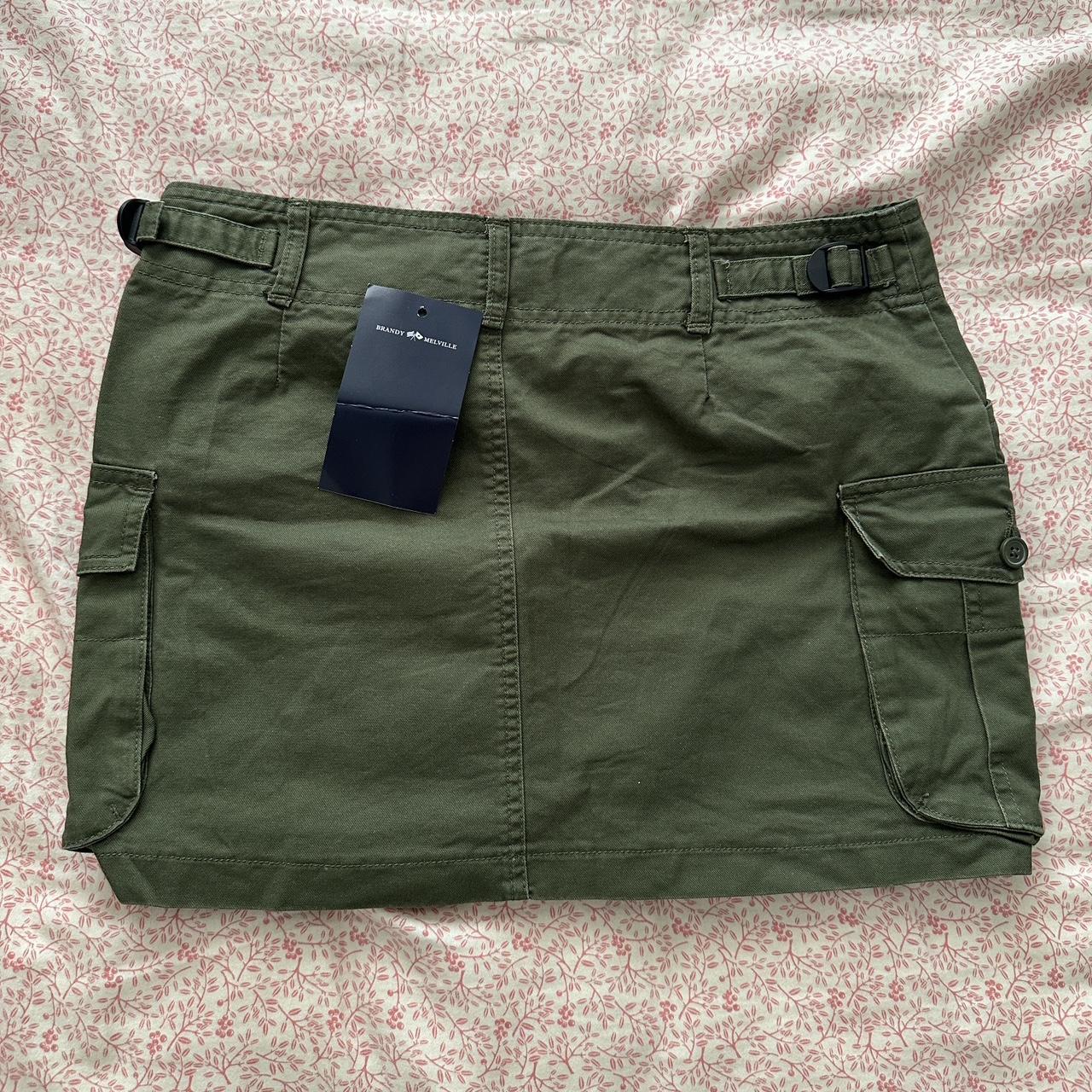 brandy melville green Beverley cargo skirt brand... Depop