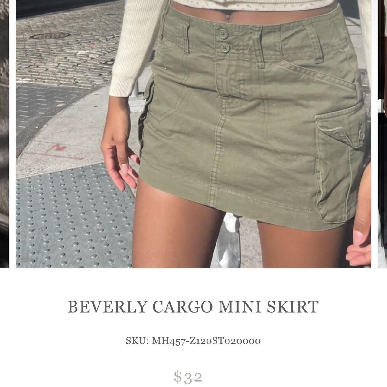brandy melville green Beverley cargo skirt brand... Depop