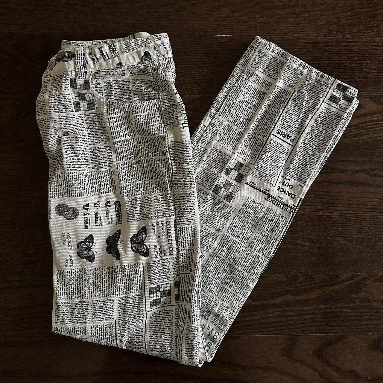 Zara Newsprint Jeans 🗞️ Perfect for the ERAS TOUR... Depop