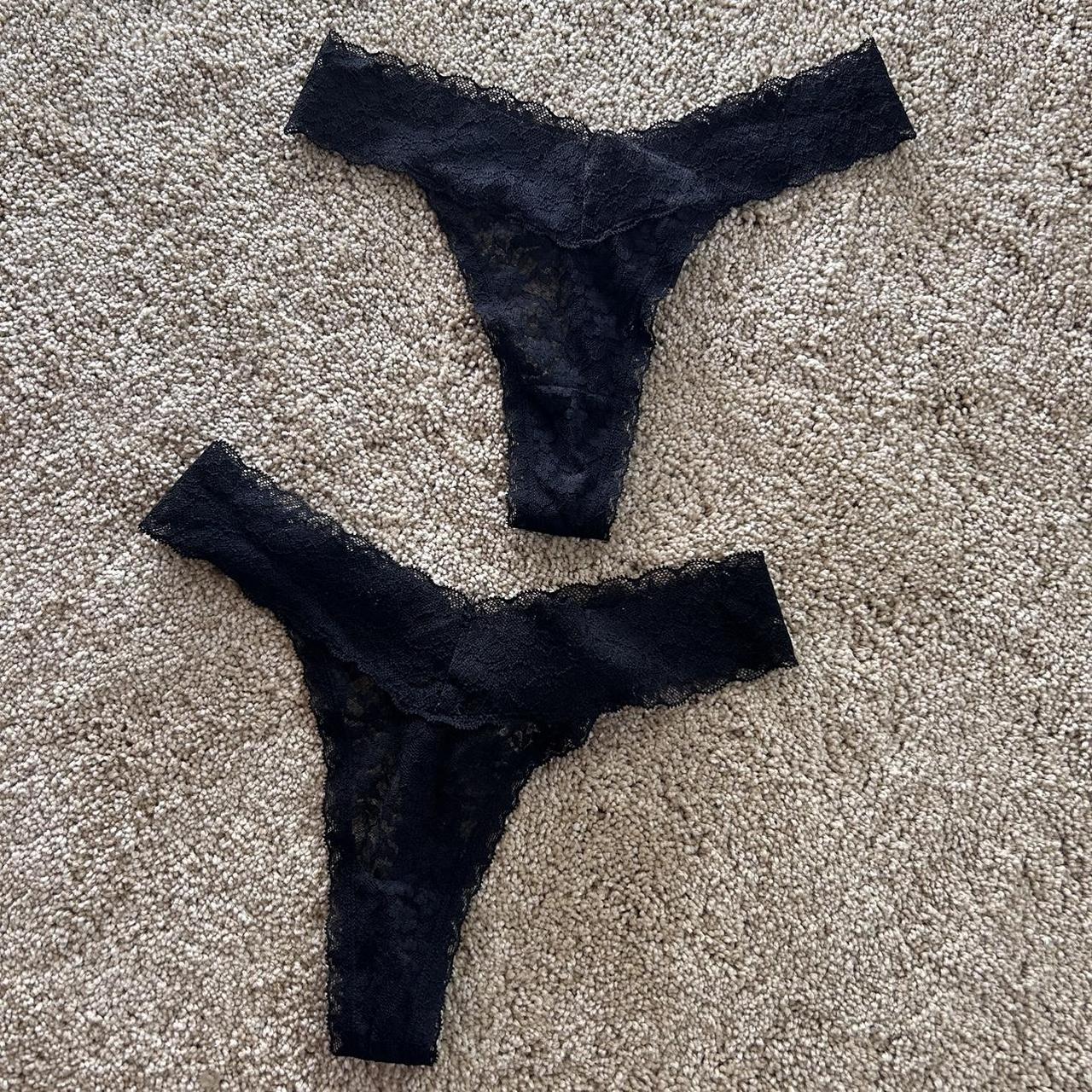 H&M Women's Black Panties Depop