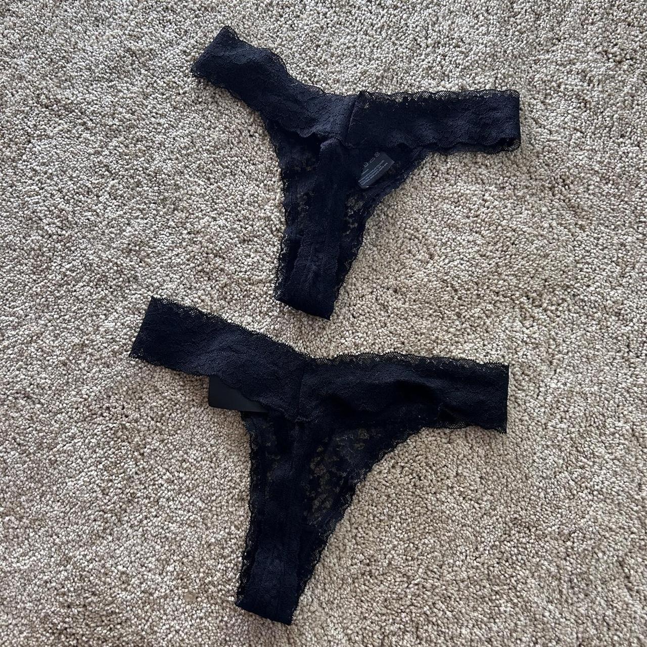 H&M Women's Black Panties Depop