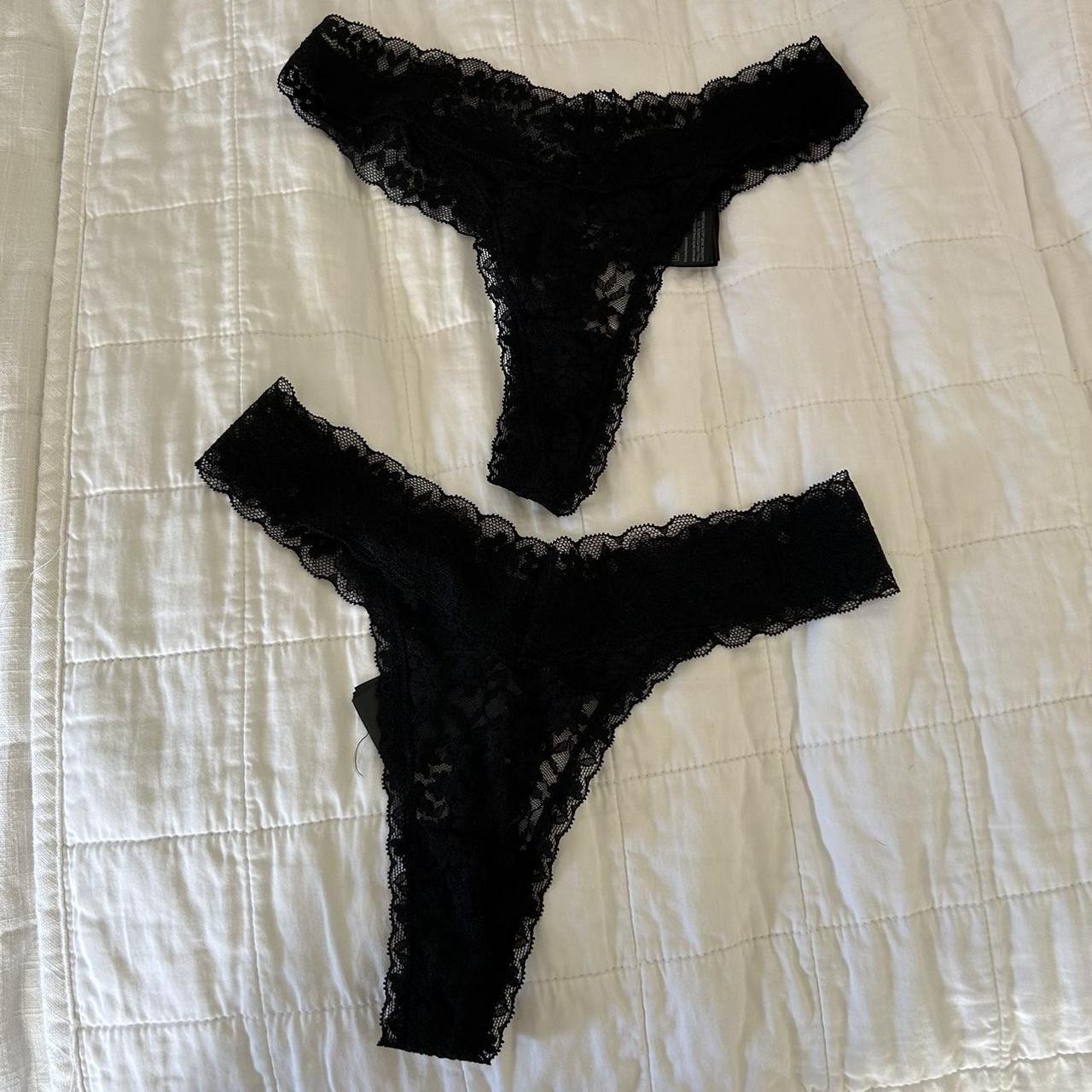 H&M Women's Black Panties Depop