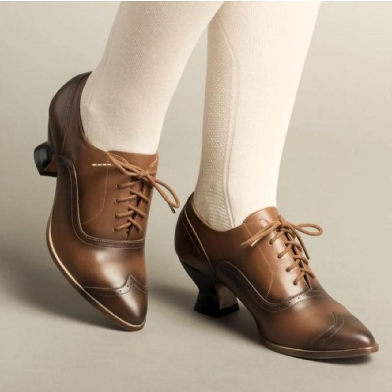 American Duchess Ladies Heeled Oxford Shoes American