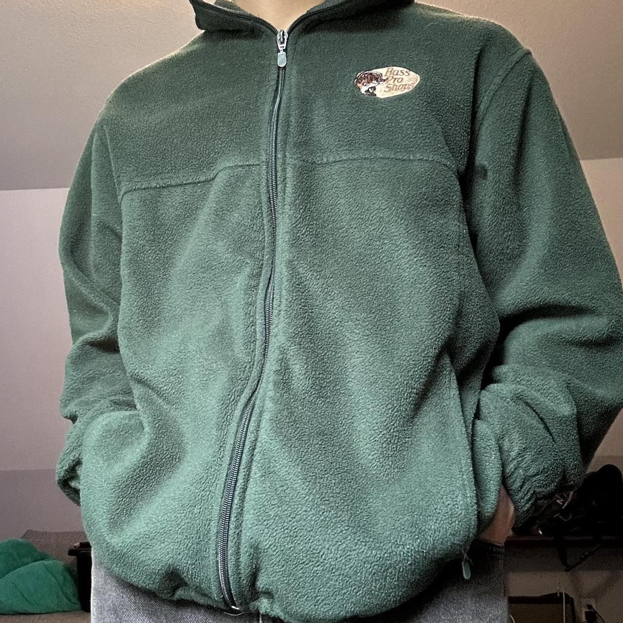 Item Description / Green Bass Pro Shops Zip-up... - Depop