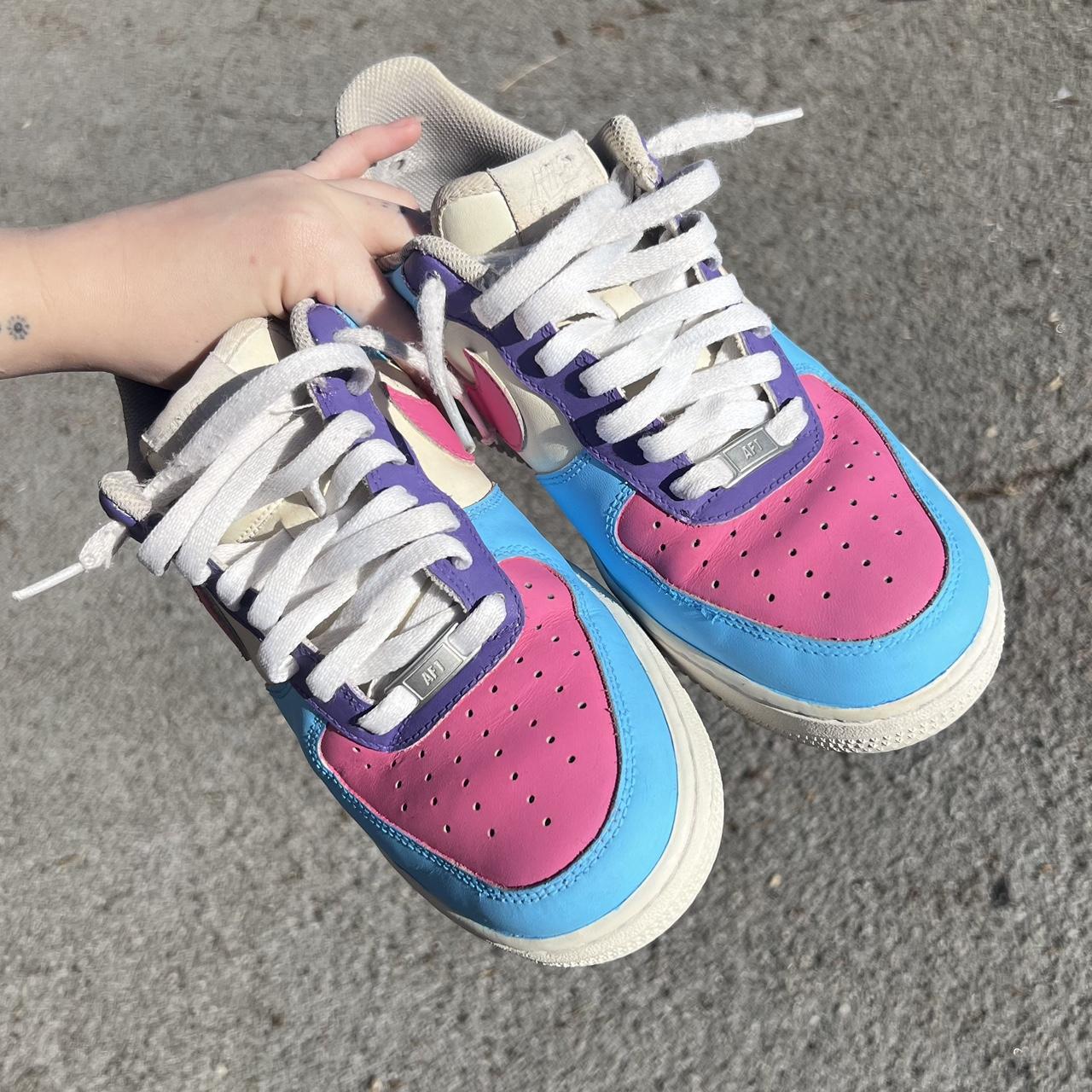 Pink and blue af1 online