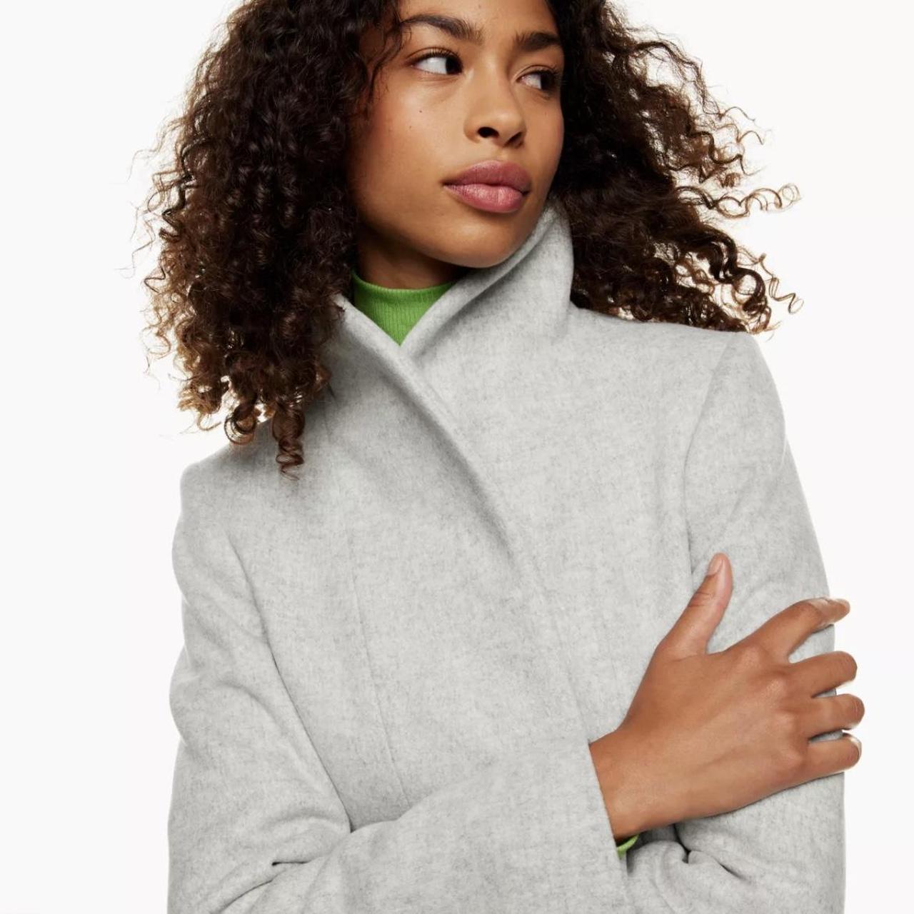 Aritzia Women's Grey Coat Depop