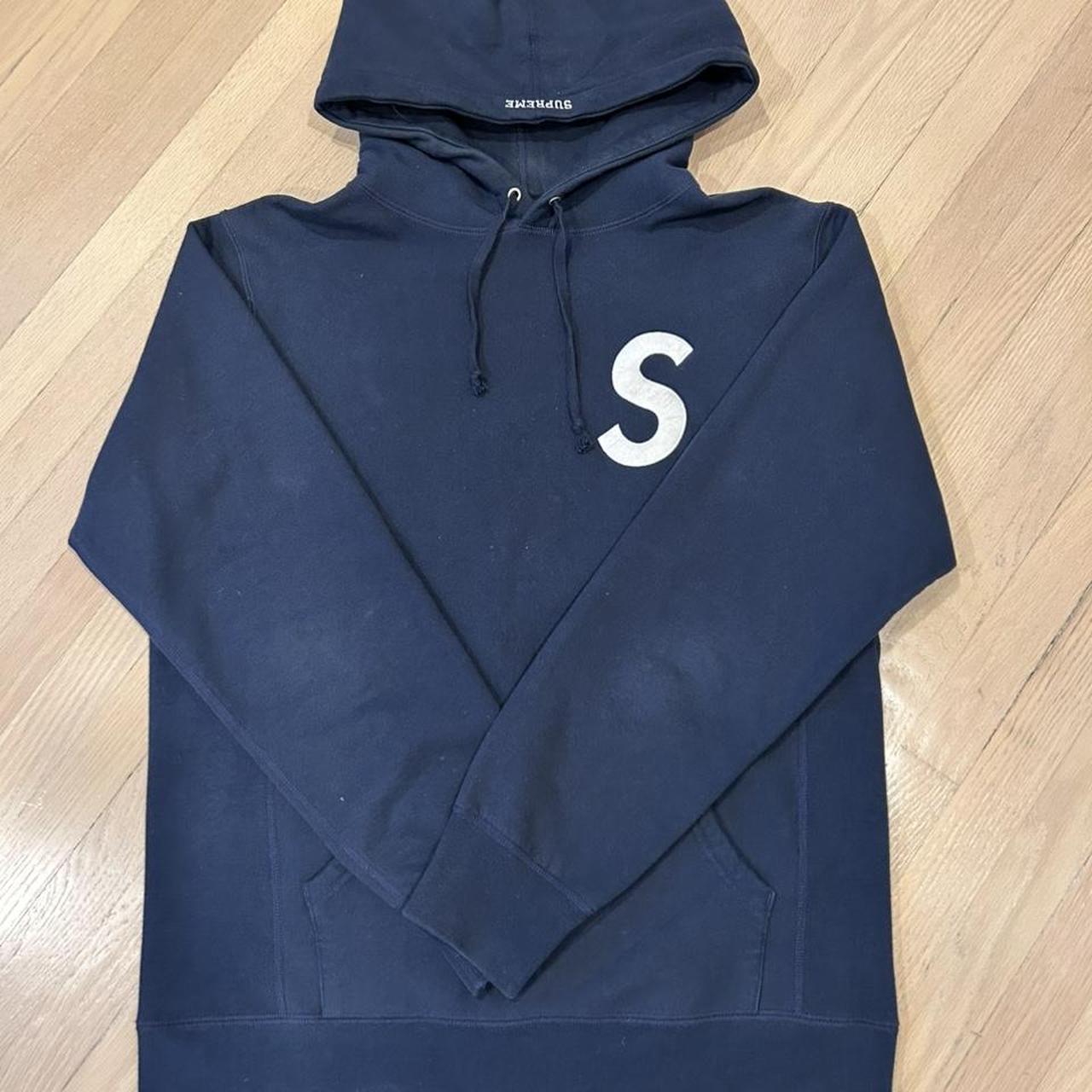 Supreme s logo hoodie navy on sale