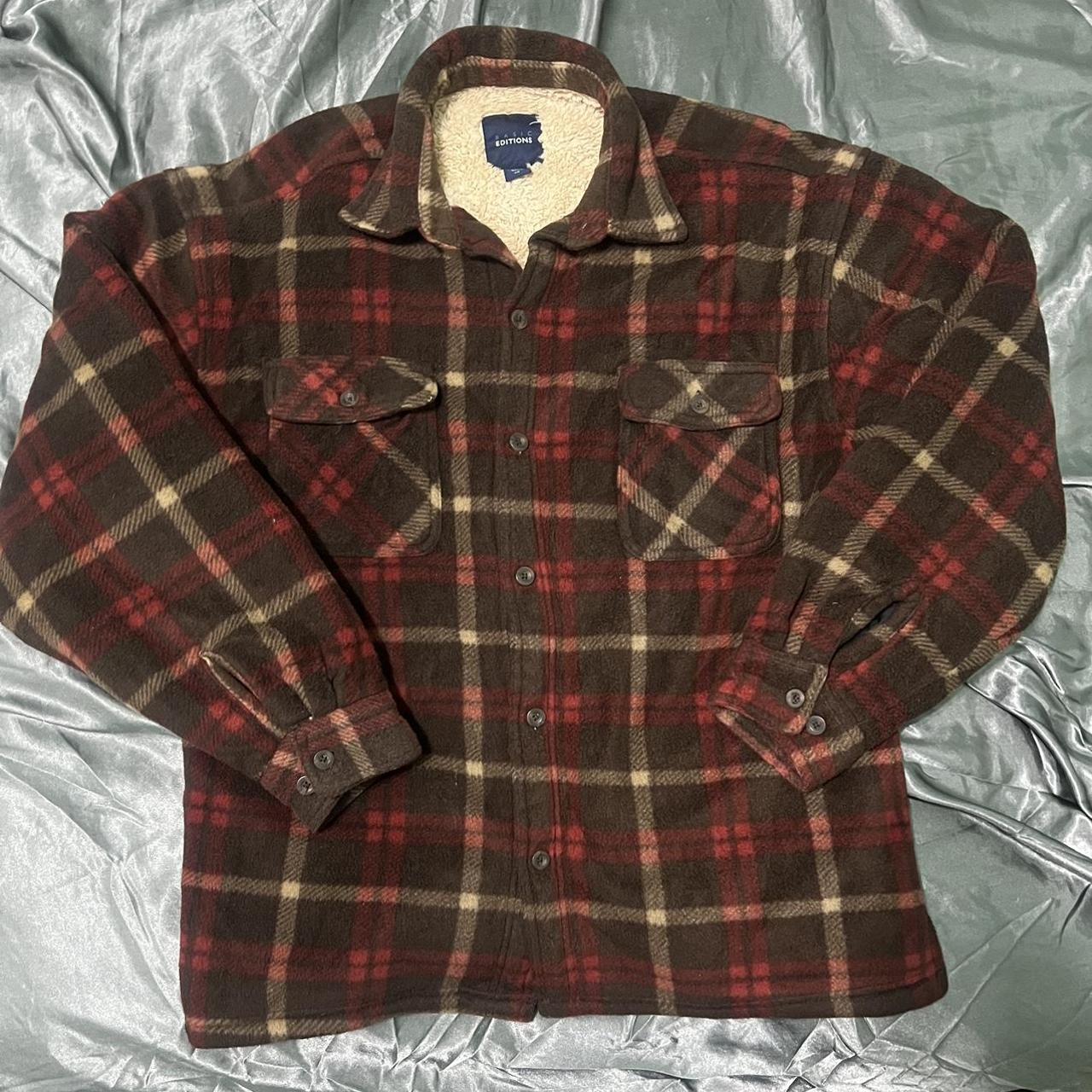 Basic Editions Men's Red and Brown Shirt | Depop