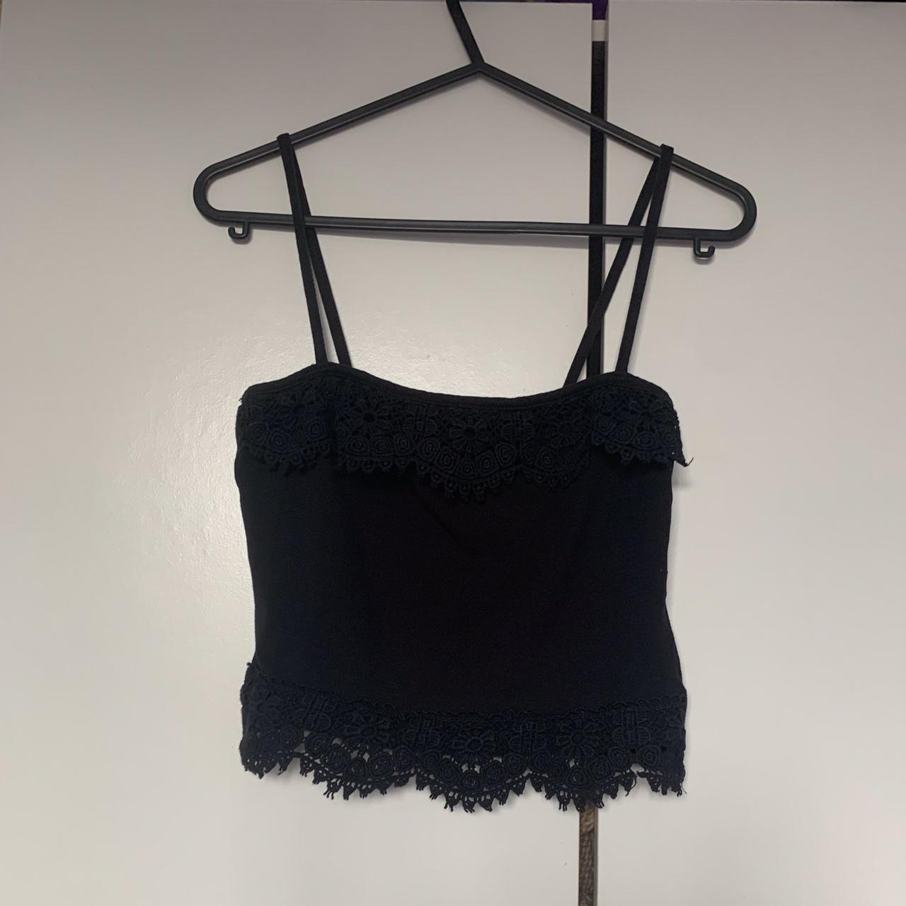 Black new look cami top With lace design Also baby... - Depop
