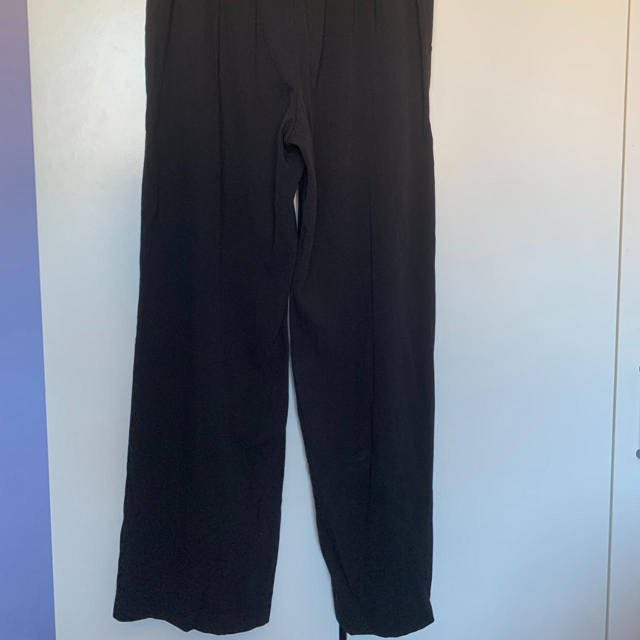 black bhs lightweight trousers holiday shop wide... - Depop