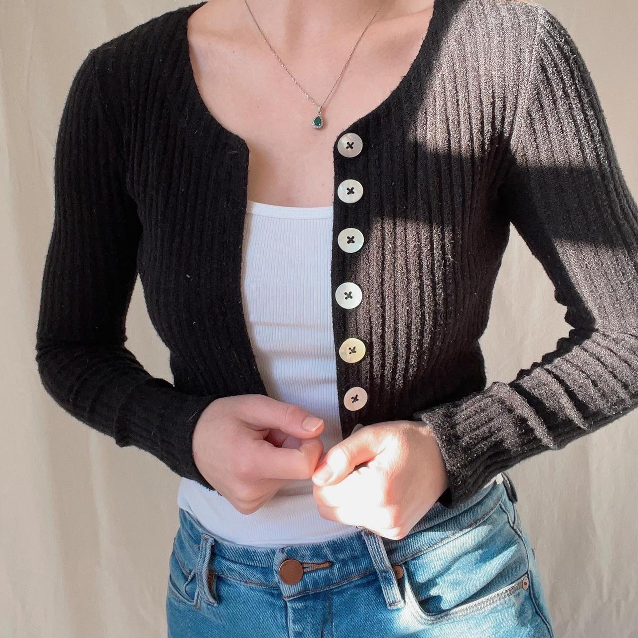 Aritzia Women's Black Cardigan Depop