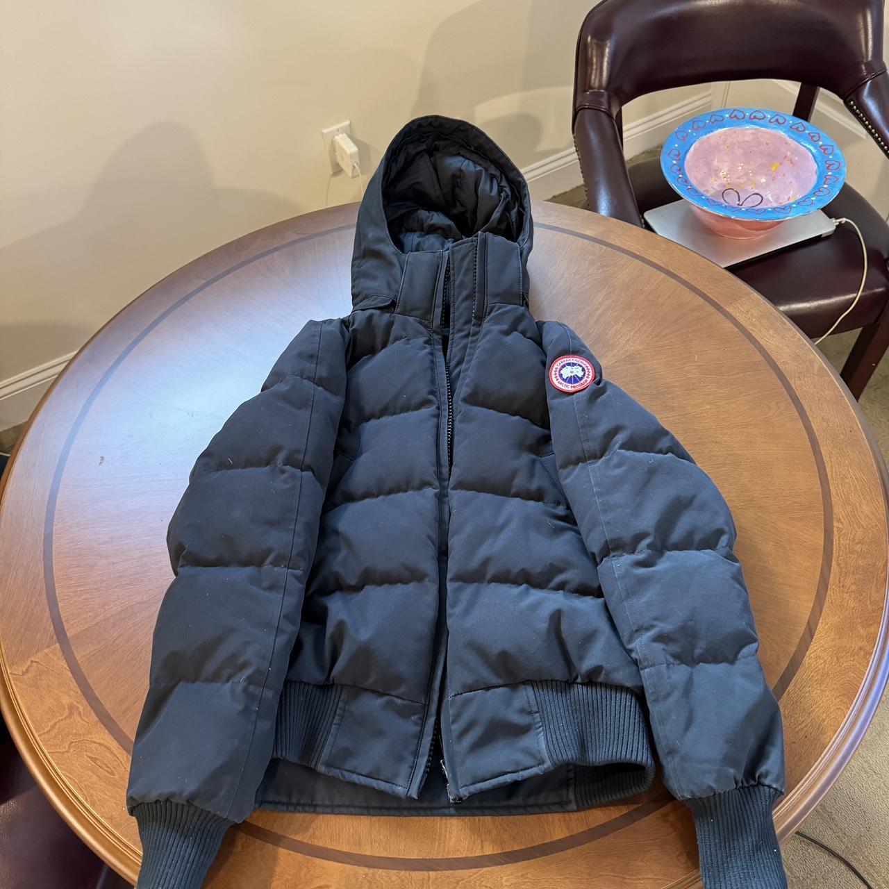 CANADA GOOSE BLACK PUFFER PARKA BOMBER JACKET FUR... - Depop