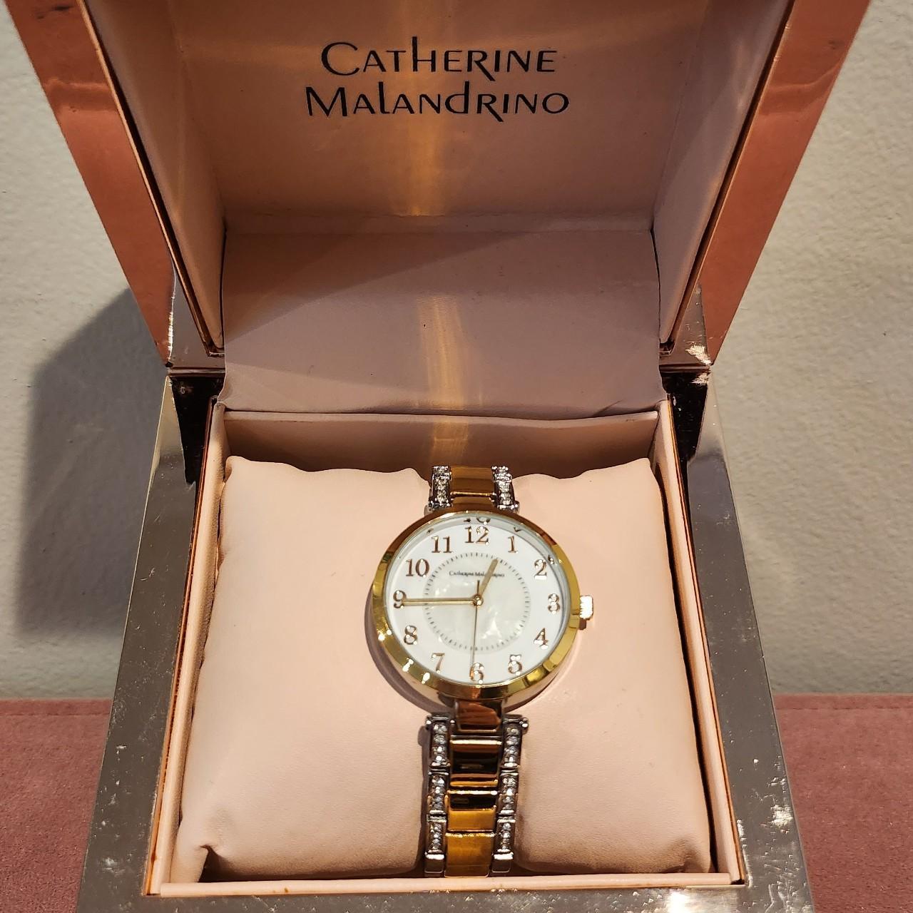 Catherine Malandrino Women's Silver and Gold Watch