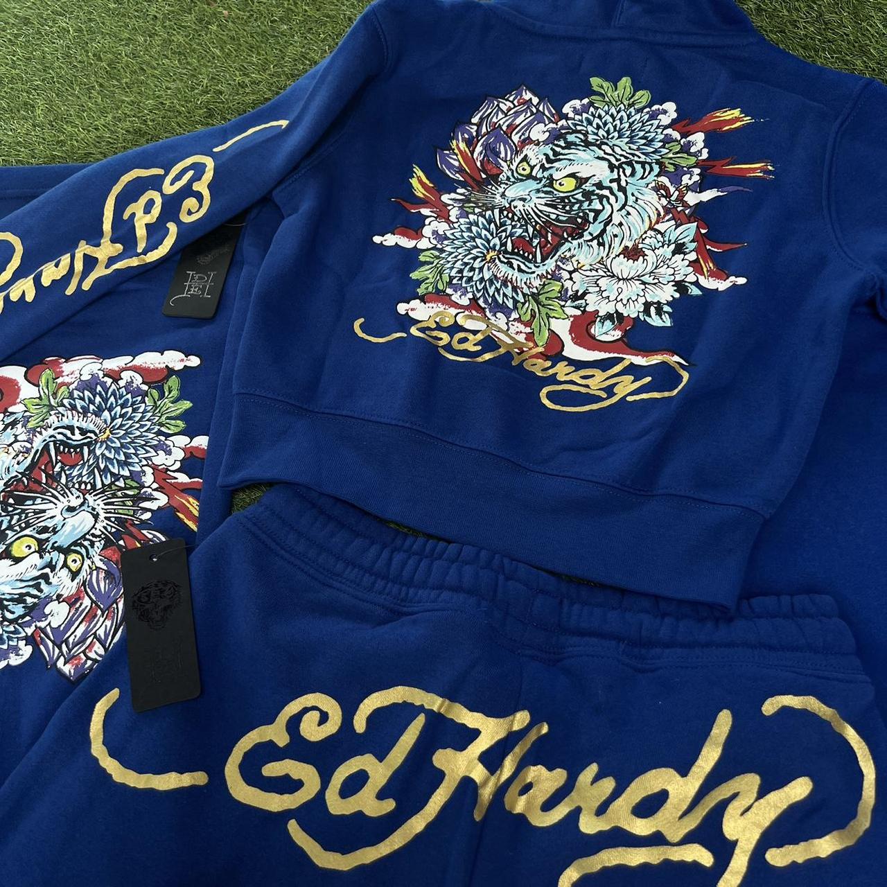 Blue Ed Hardy Tracksuit