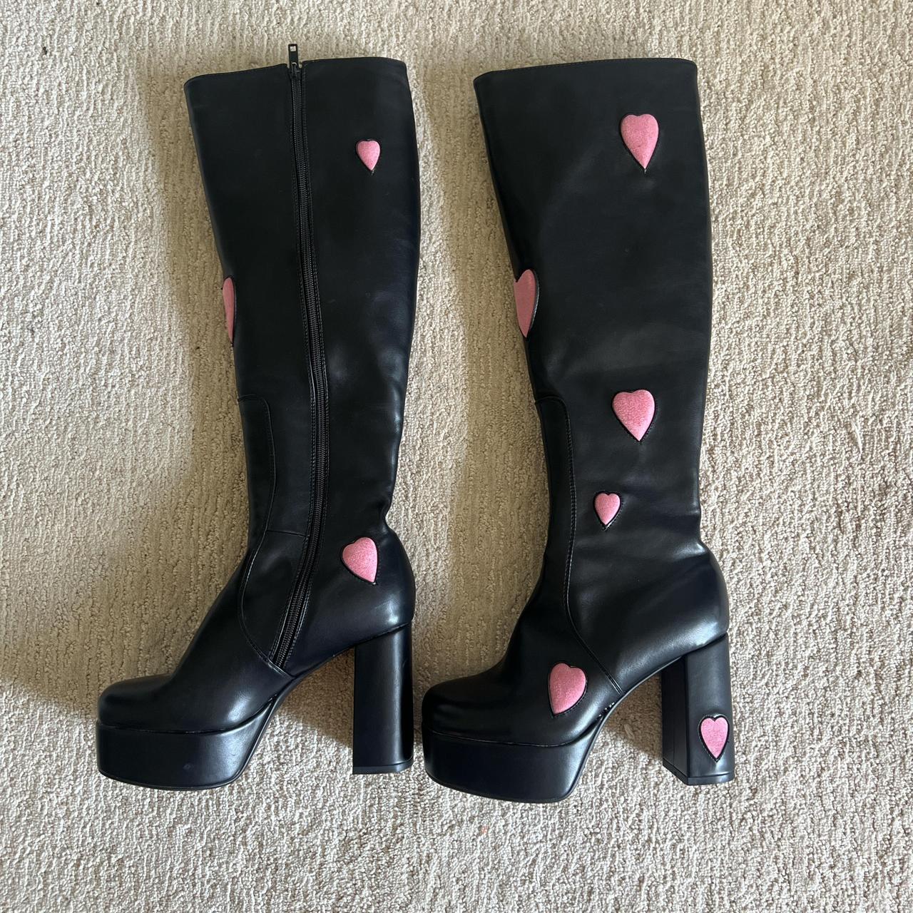 Lamoda knee high platform boots (worn once) -US Depop