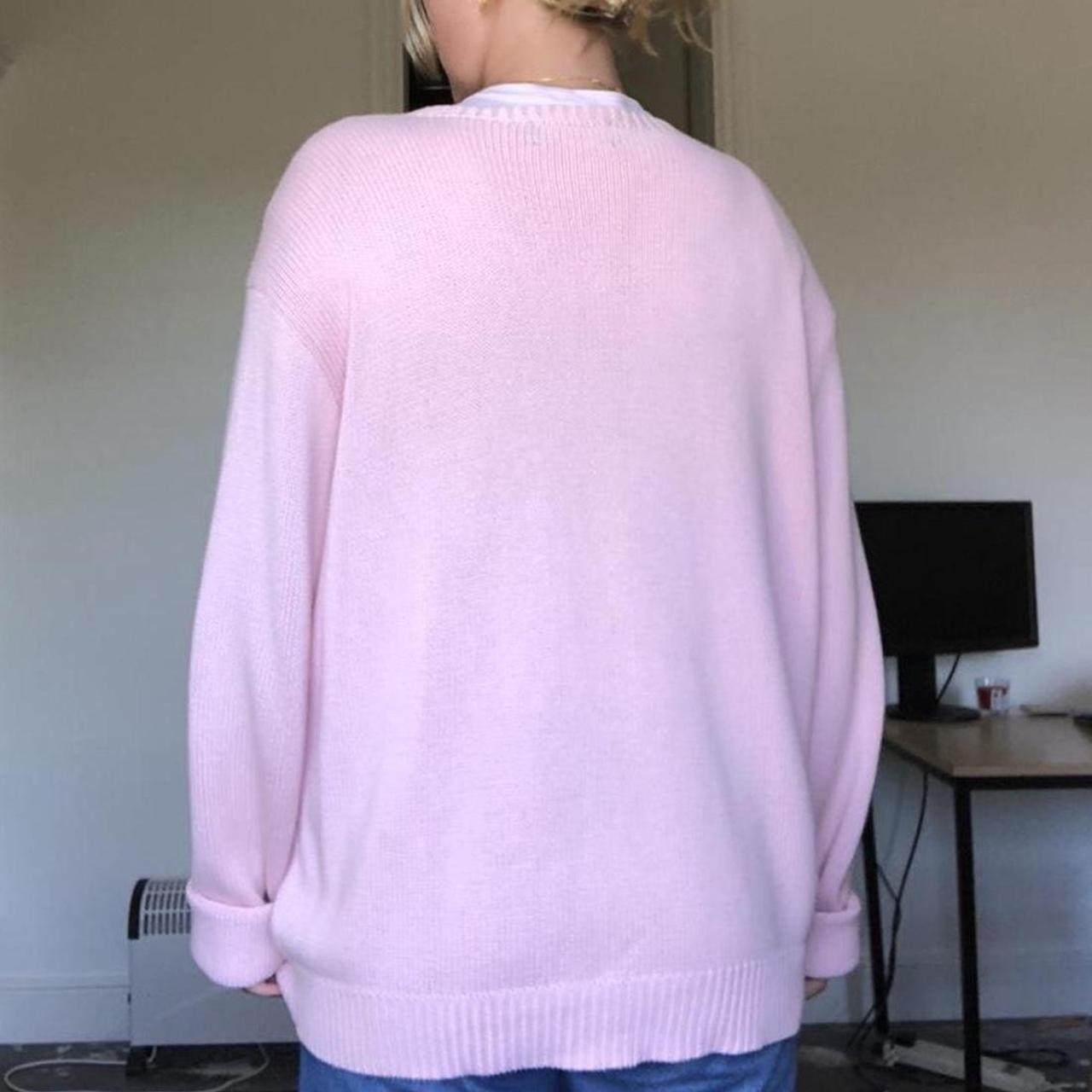 Ralph Lauren oversized vneck baby pink knitted... Depop