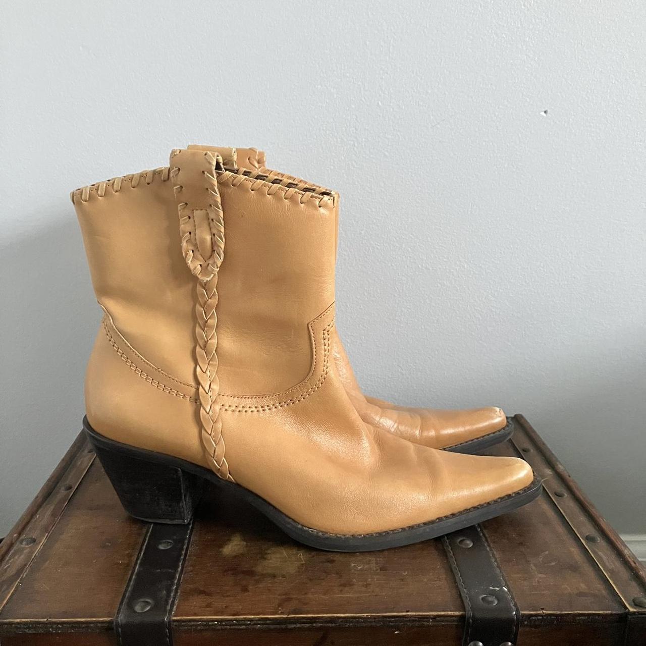 franco sarto cowboy ankle boots