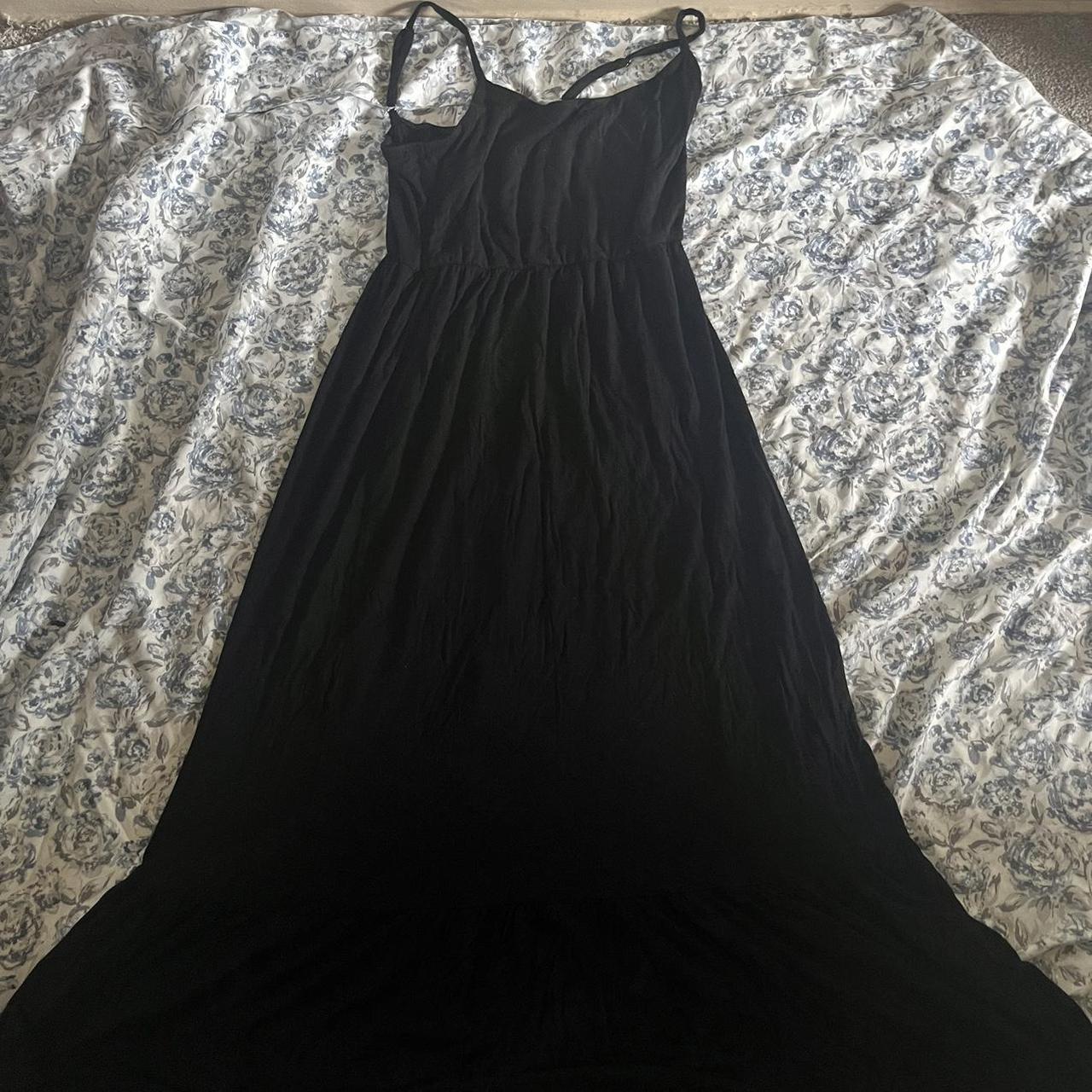 M black maxi spaghetti strap dress 💌 great... - Depop