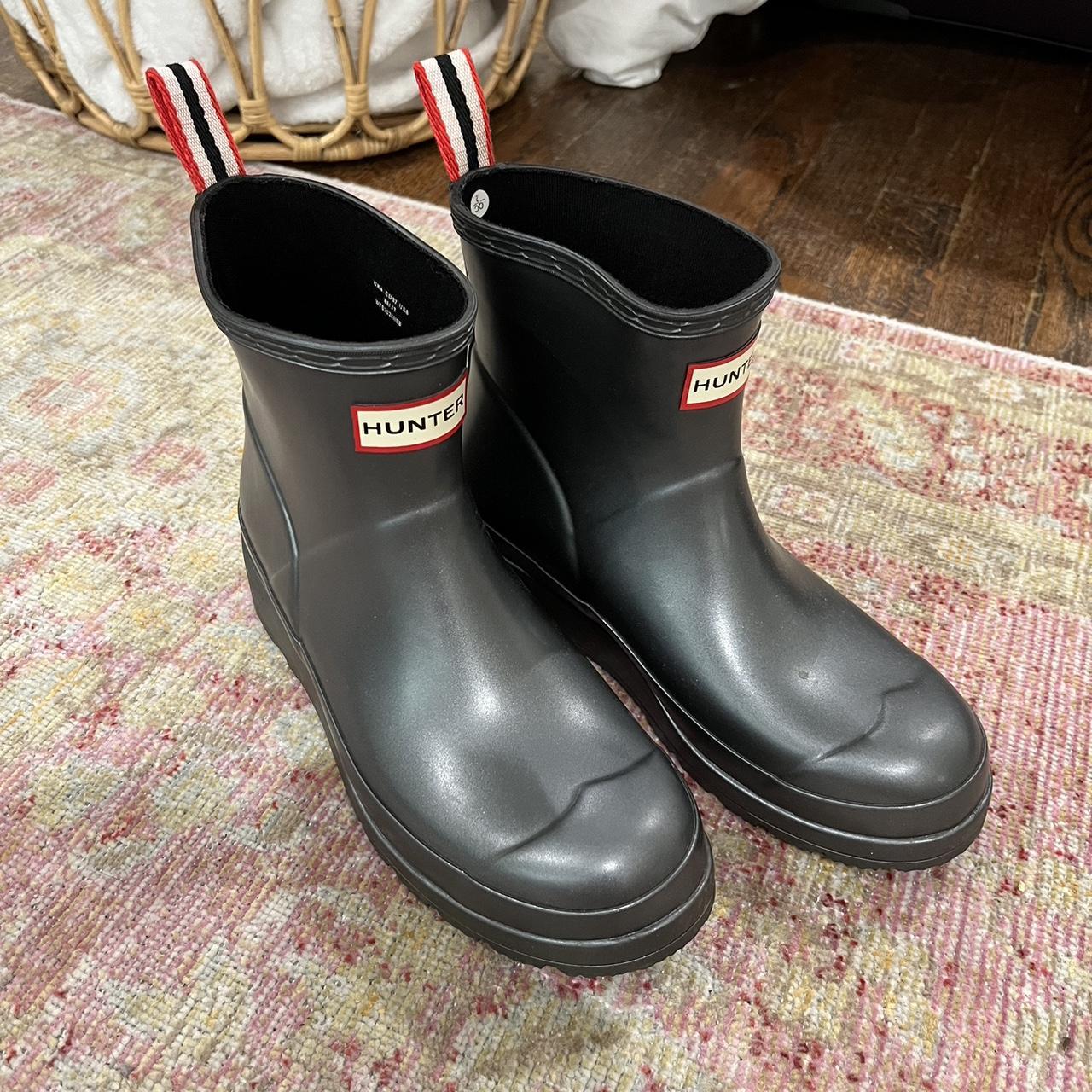 high heel rain boots hunter