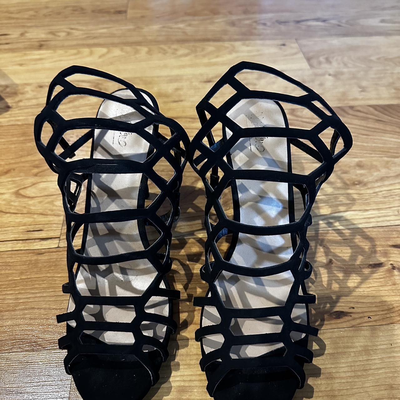 Strappy black heels. Perfect for special occasions Depop