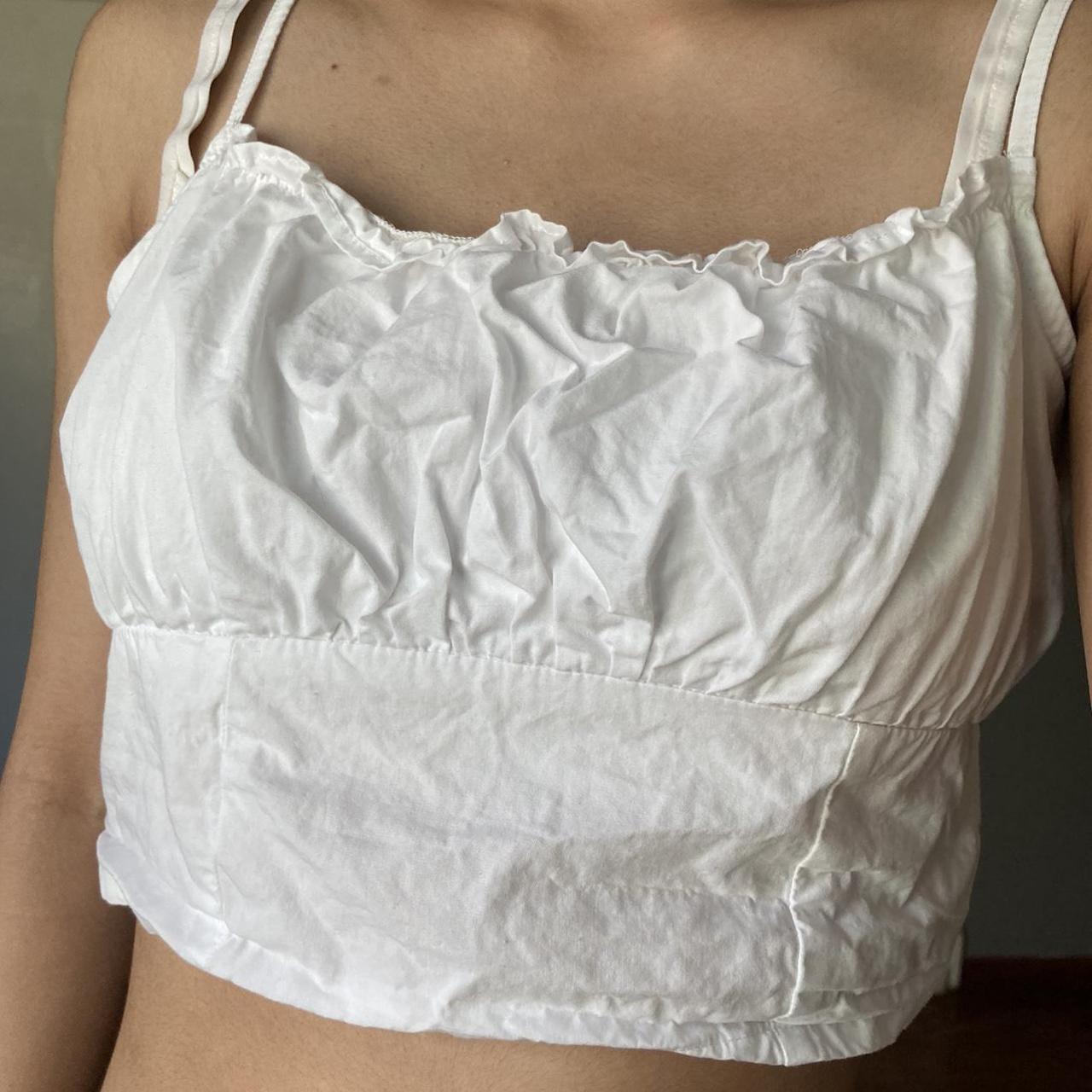 BUY 1 GET 1 ($6 dollar item) FREE Ruffle white crop... - Depop