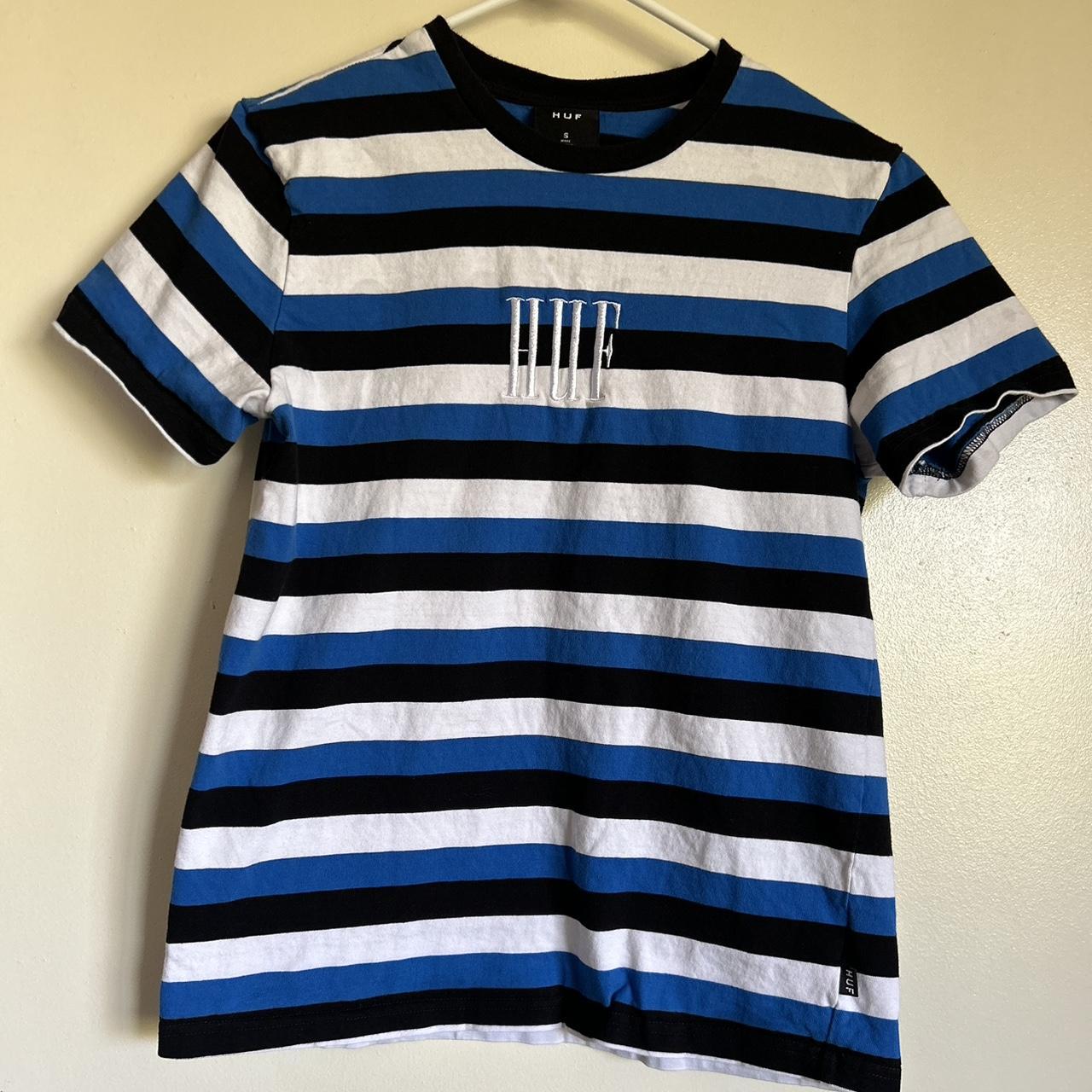 HUF Sunset Blvd Tshirt • blue, white & black... - Depop