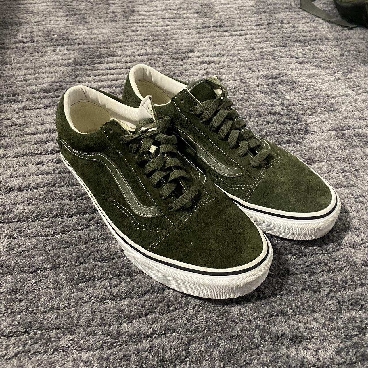 Olive green vans womens online