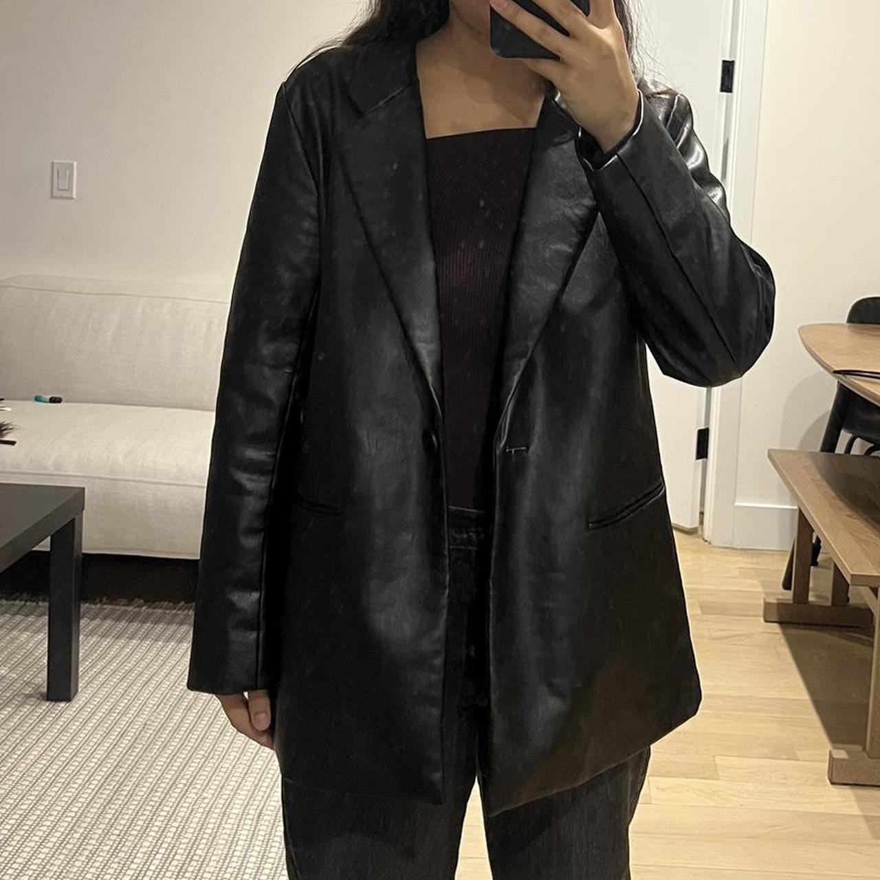 Glassons faux leather blazer Gently worn Depop