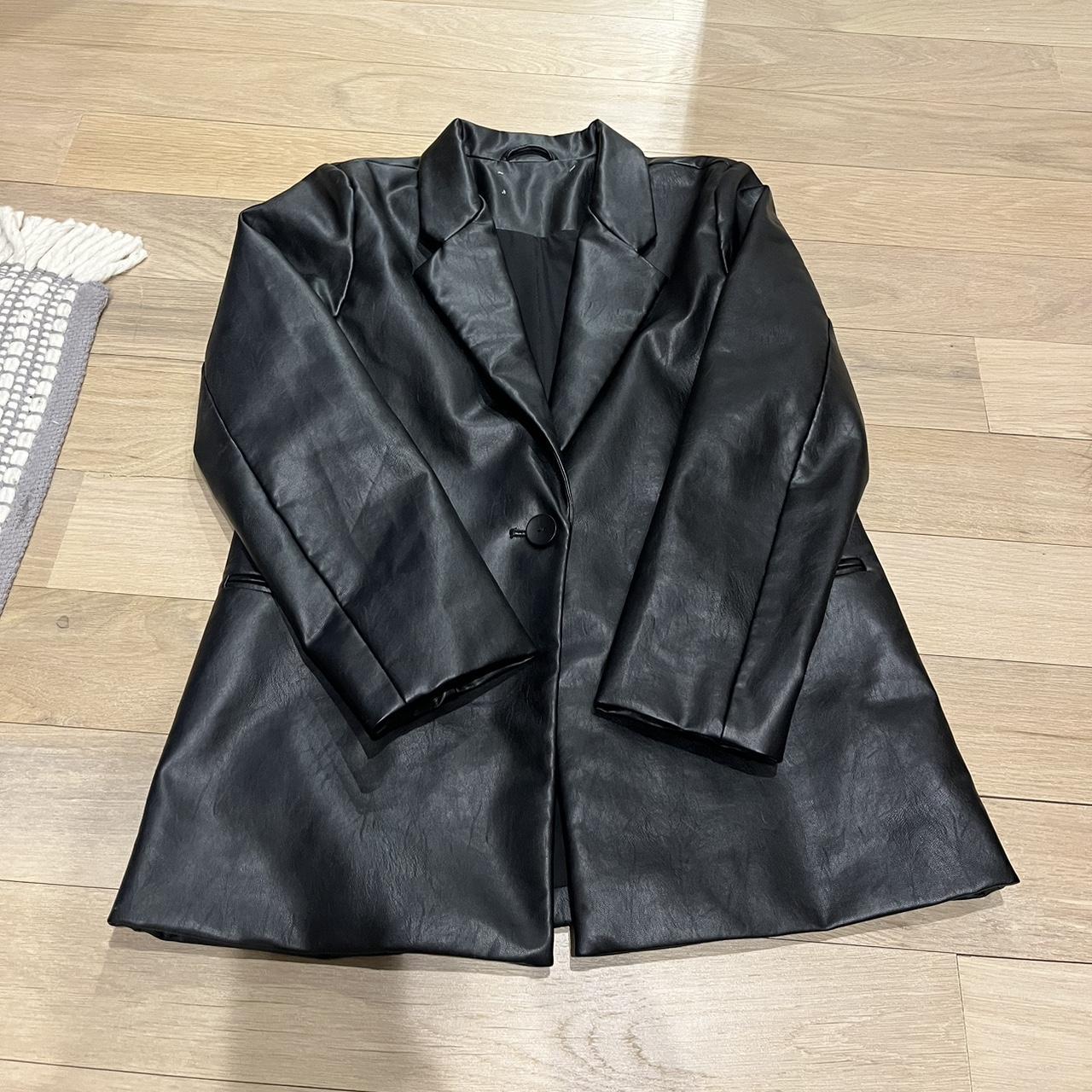 Glassons faux leather blazer Gently worn Depop