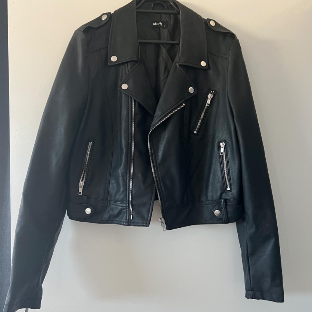 Leather jacket from Dotti size 12. Only warm a... Depop