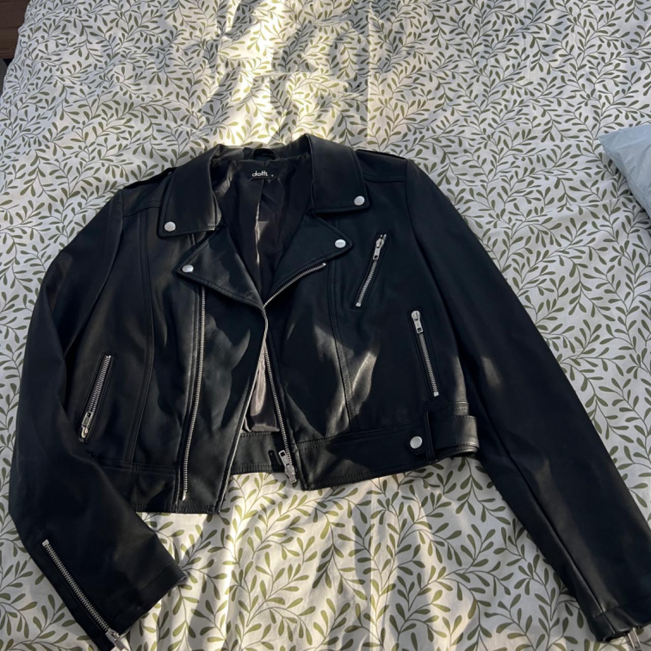Leather jacket from Dotti size 12. Only warm a... Depop