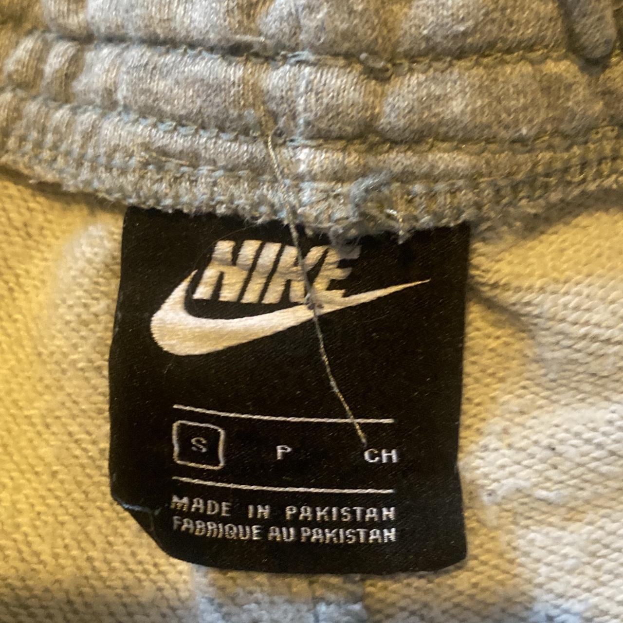 nike grey joggers black tick