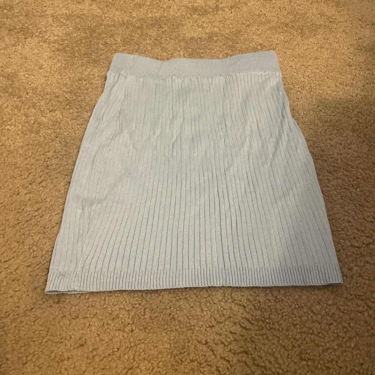 Light blue mini stretchy skirt From Cider size... Depop