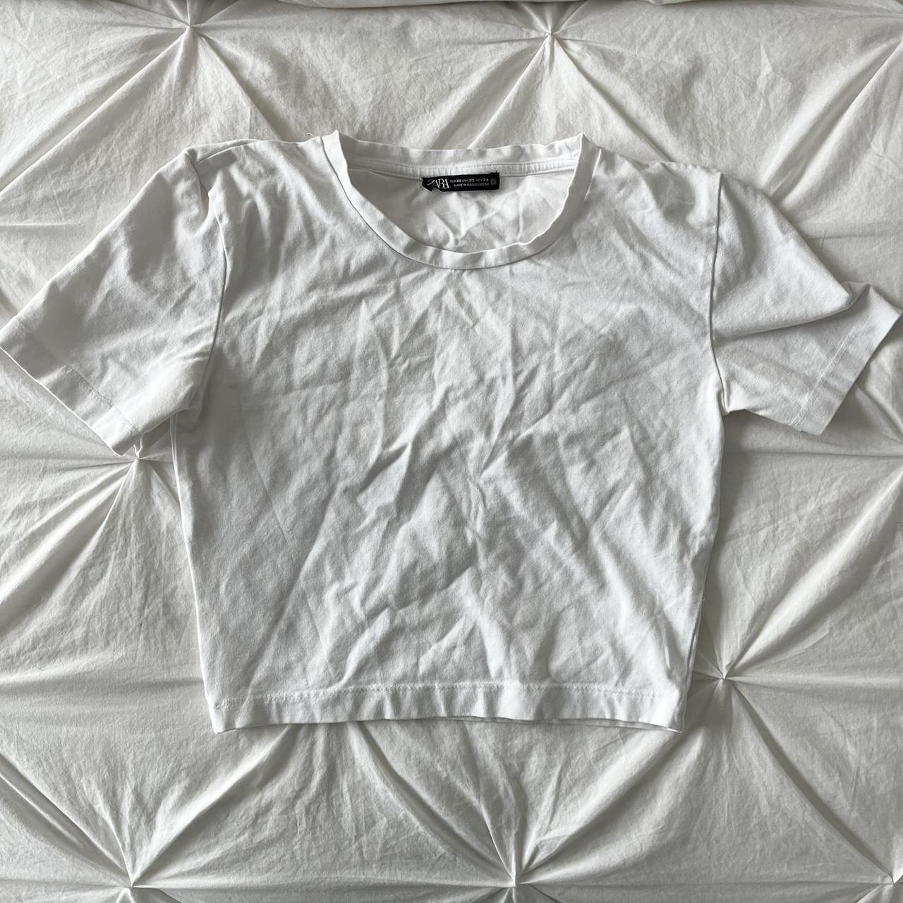 white t shirts women zara