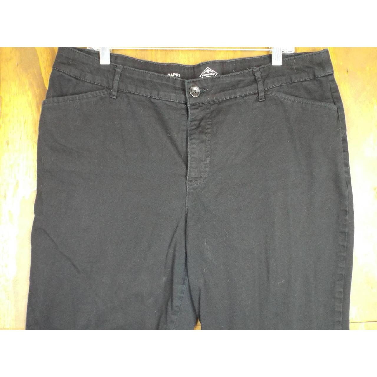 St Johns Bay Womens Pants Black Capri Straight Leg - Depop