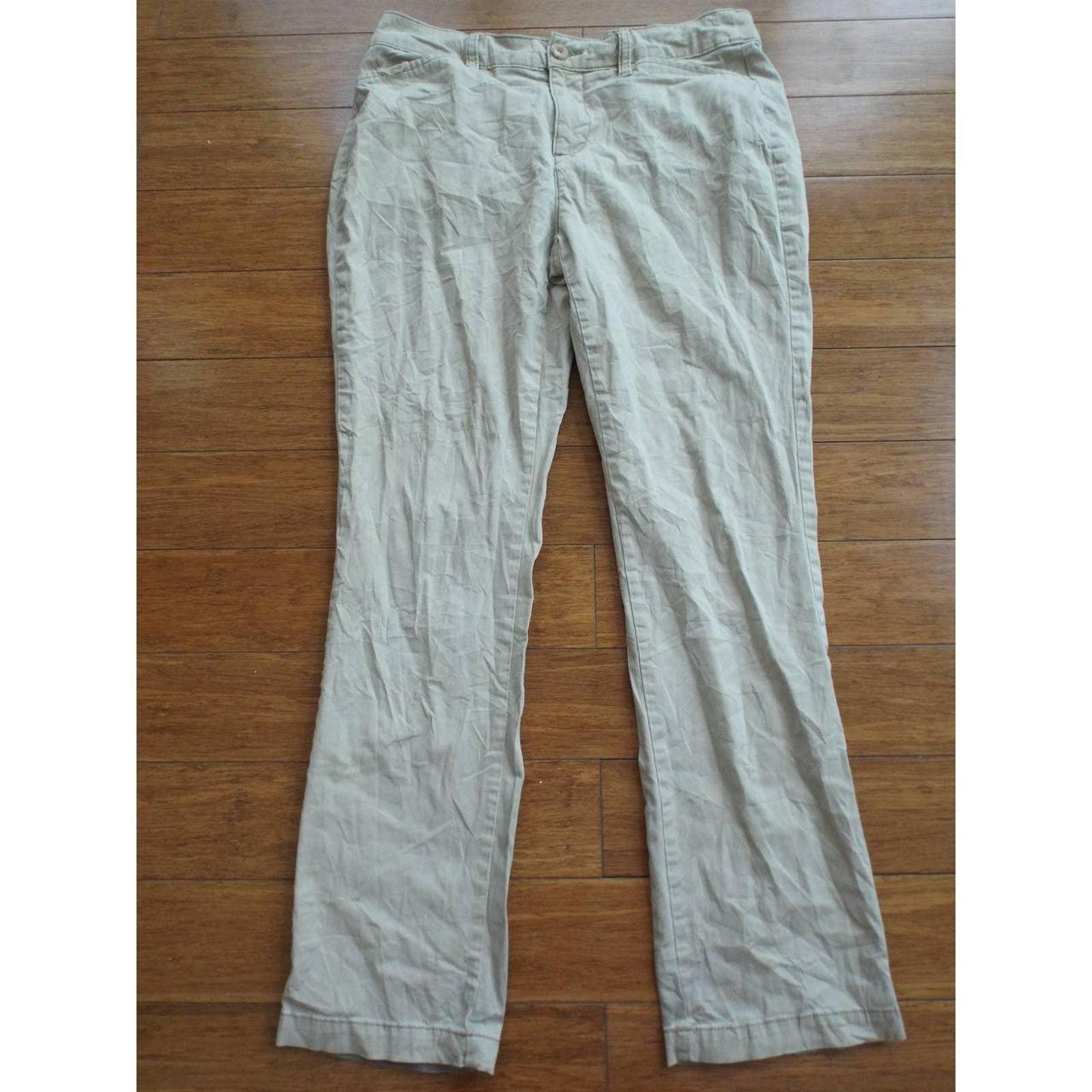 St Johns Bay Womens Pants Tan Khaki Straight Leg Depop