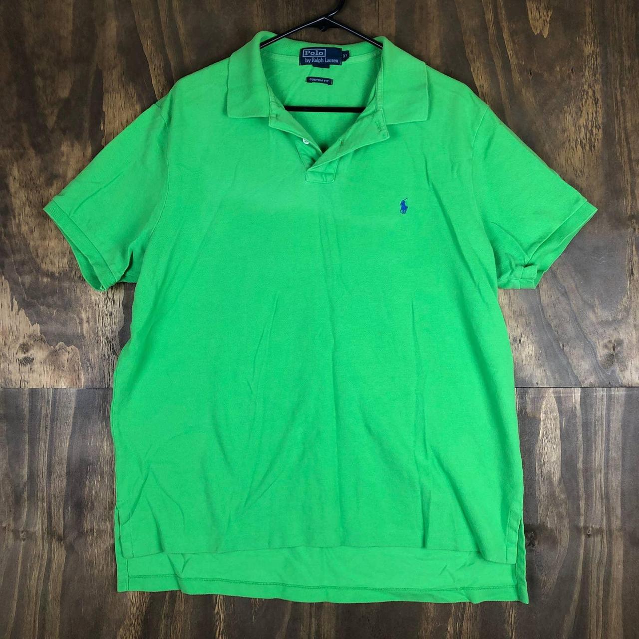 neon green ralph lauren polo shirt