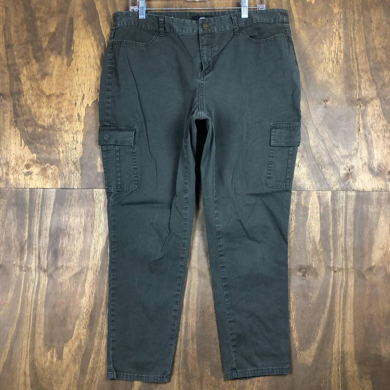 Mossimo Womens Pants Green Cargo Skinny Stretch... - Depop