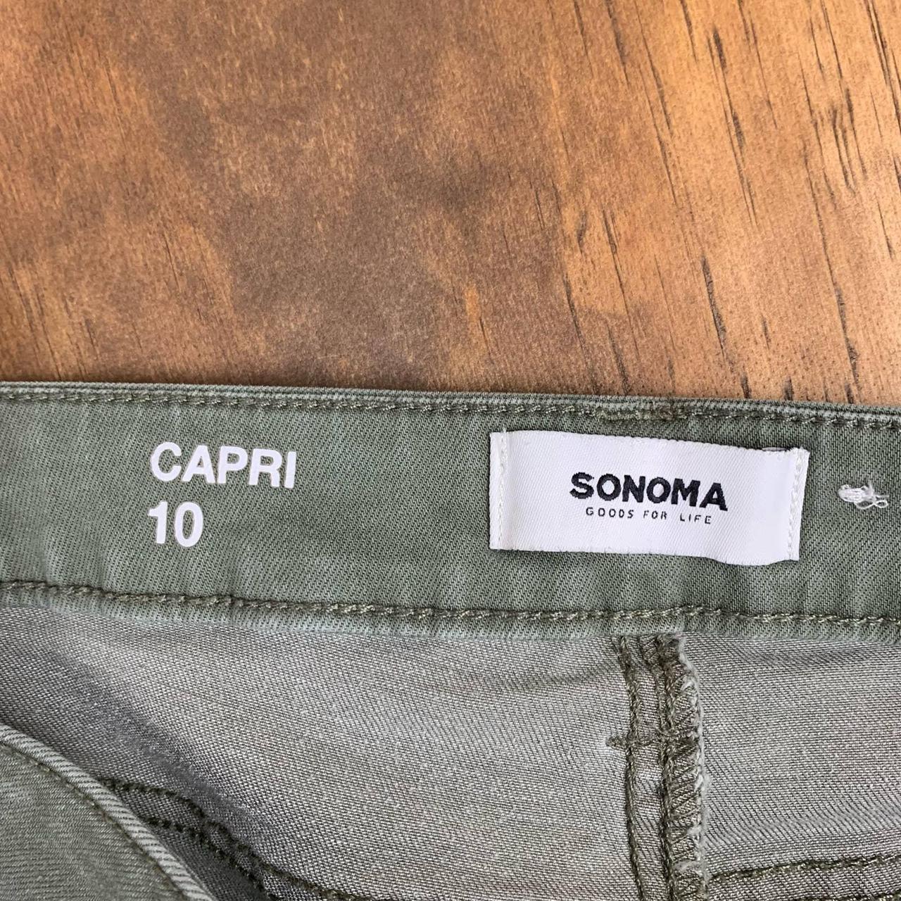 Sonoma life + style Capri mid rise' Green Capri - Depop