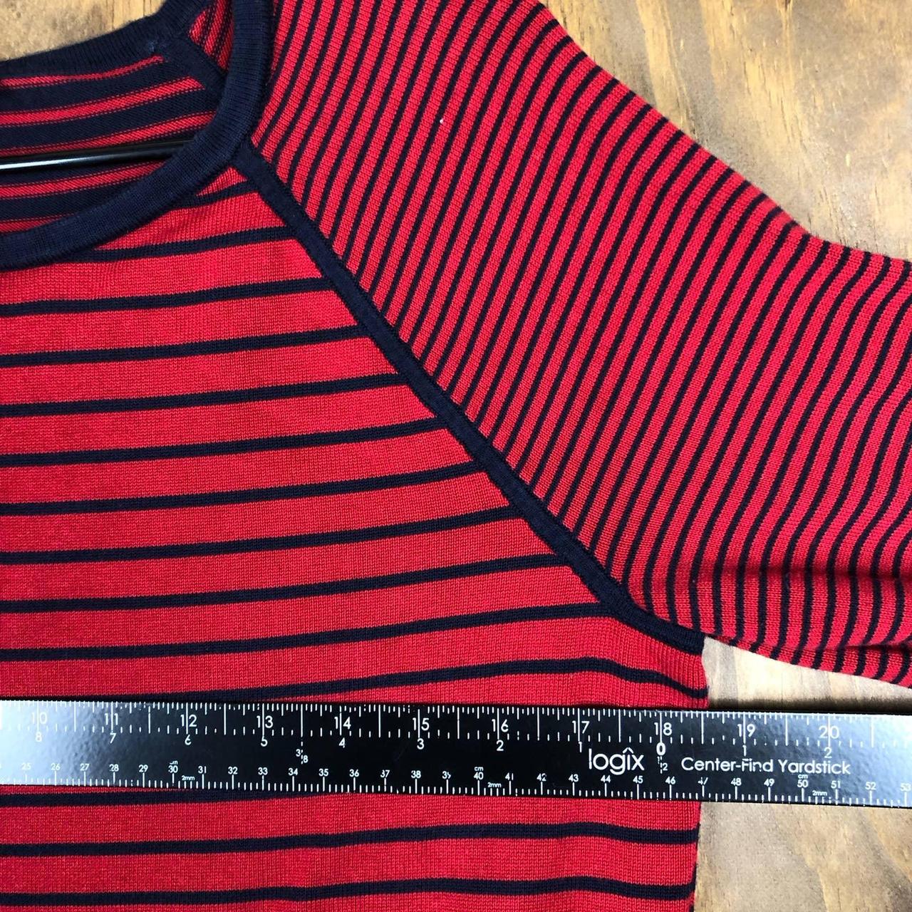 Talbots Womens Sweater Red Blue Momcore Casual - Depop