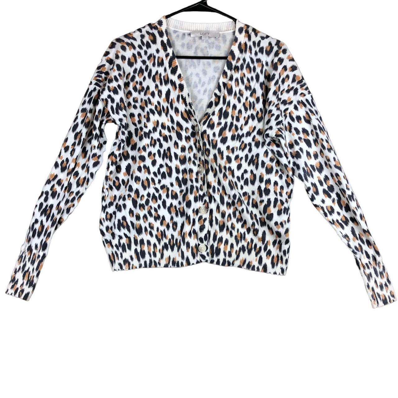 Loft cheetah sweater best sale