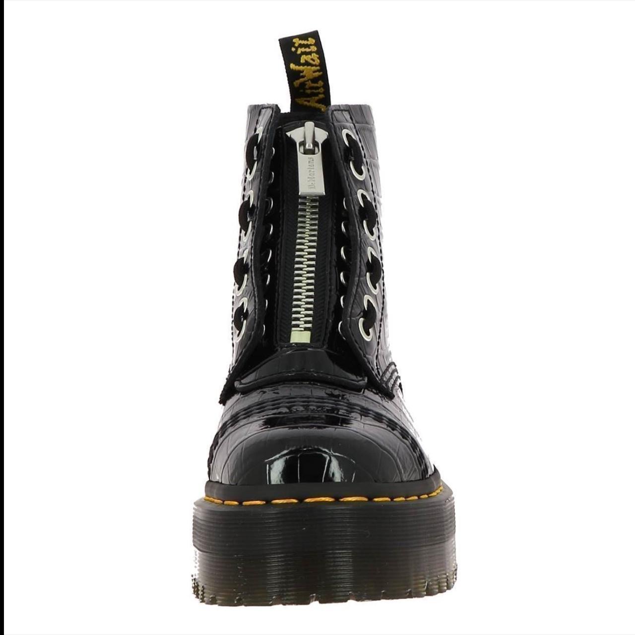 sinclair patent crocodile platform boots