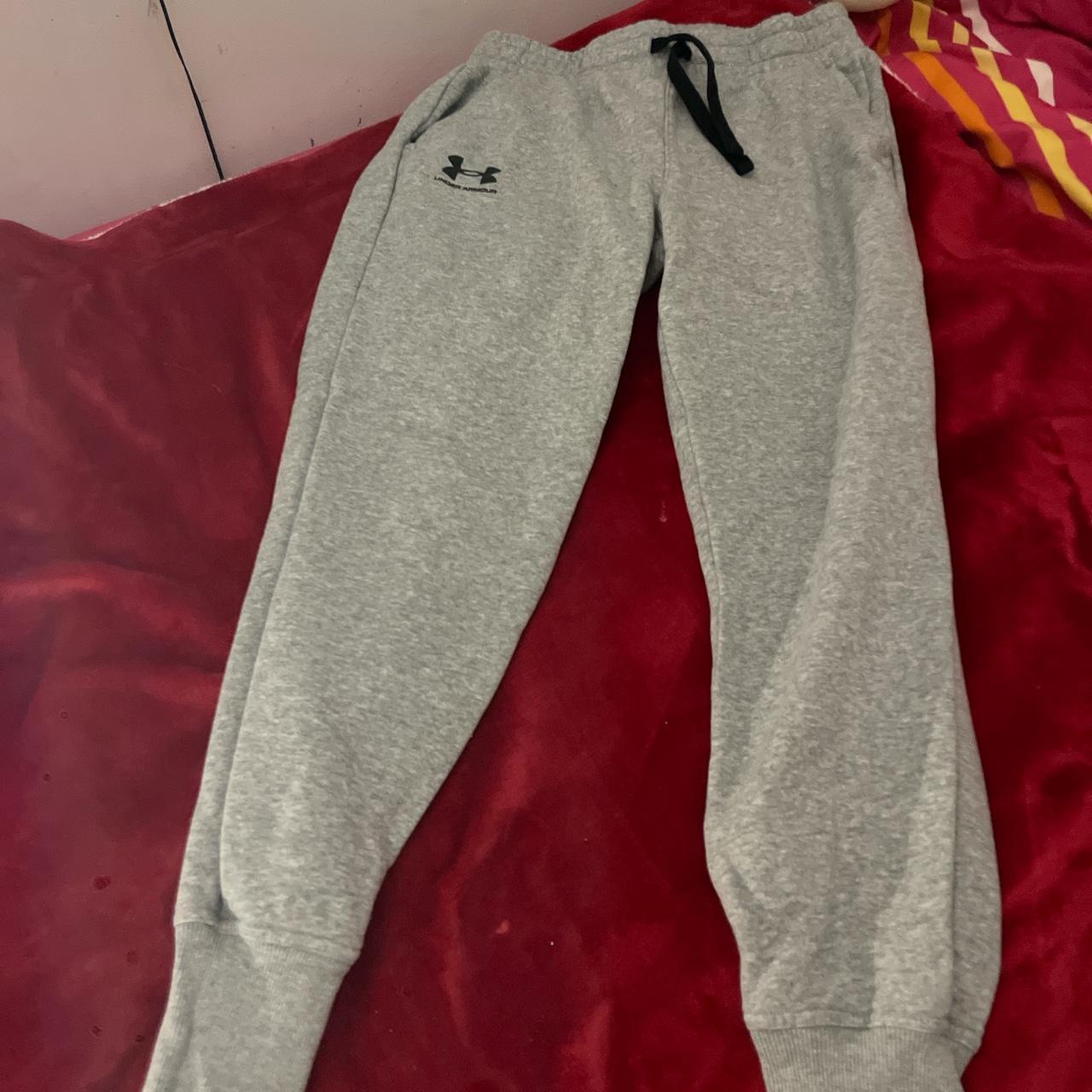 underarmour grey joggers!! size medium!! - Depop