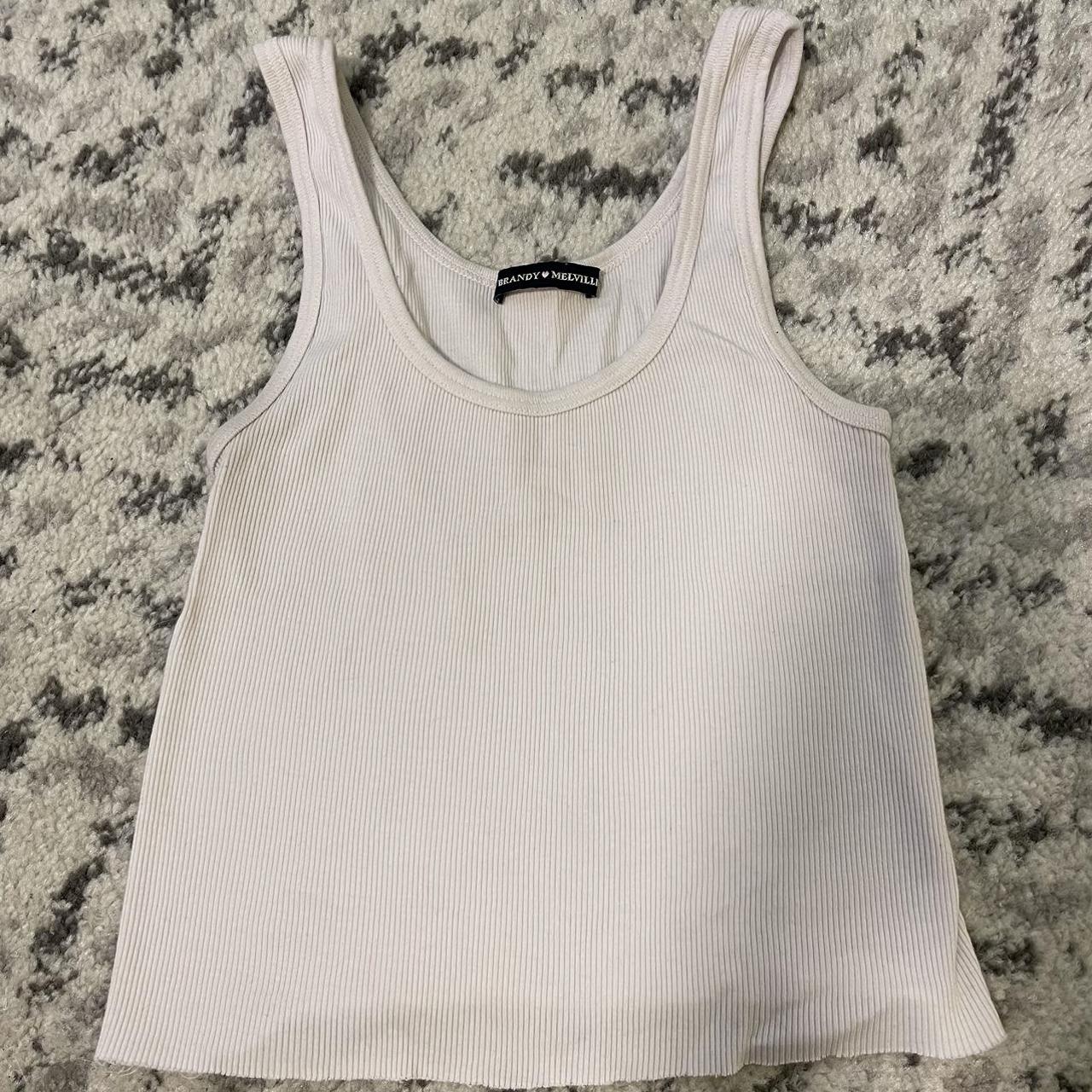 Brandy Melville tank top, light pink, in good... - Depop