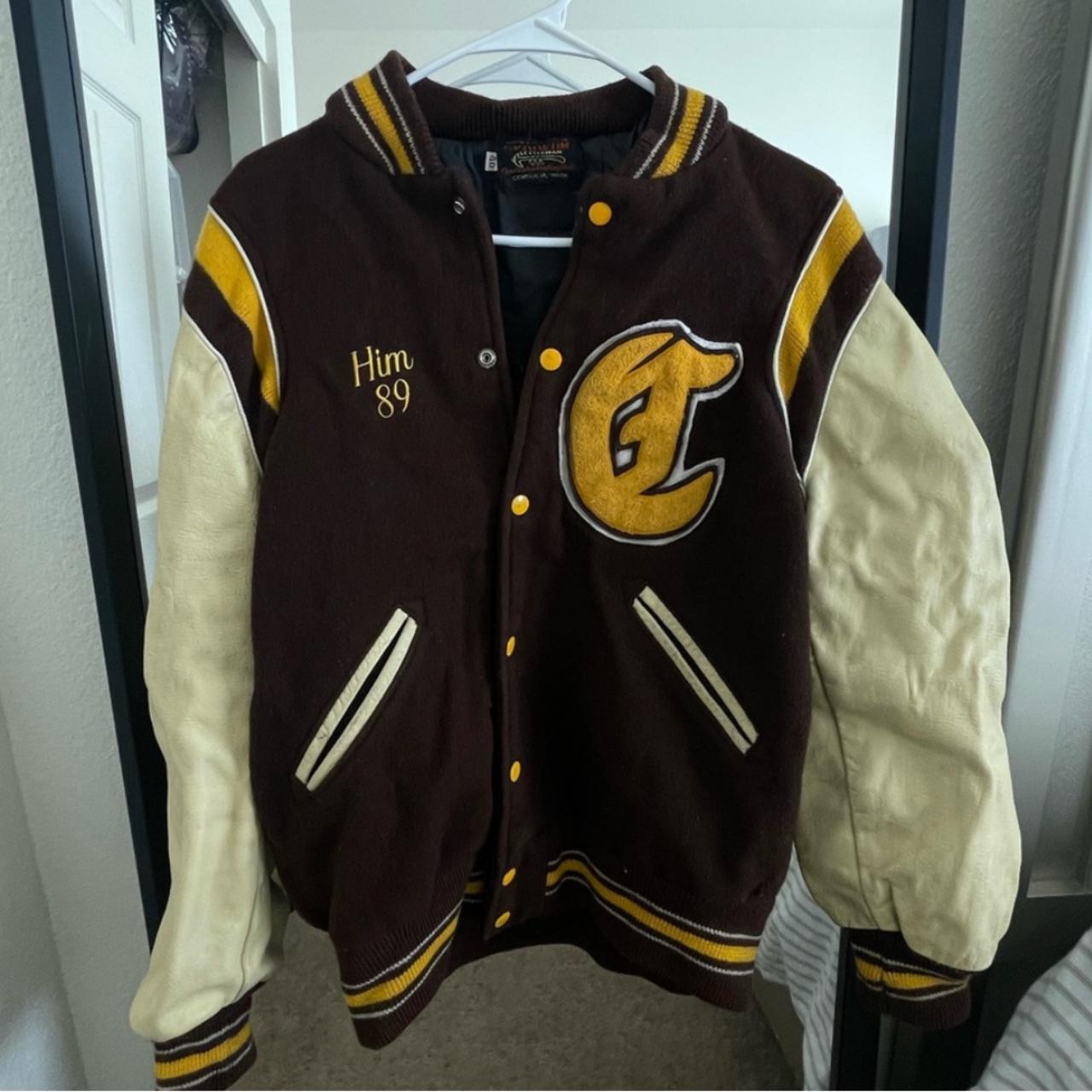 Green Varsity Jacket Perfect condition, NEGOTIABLE - Depop