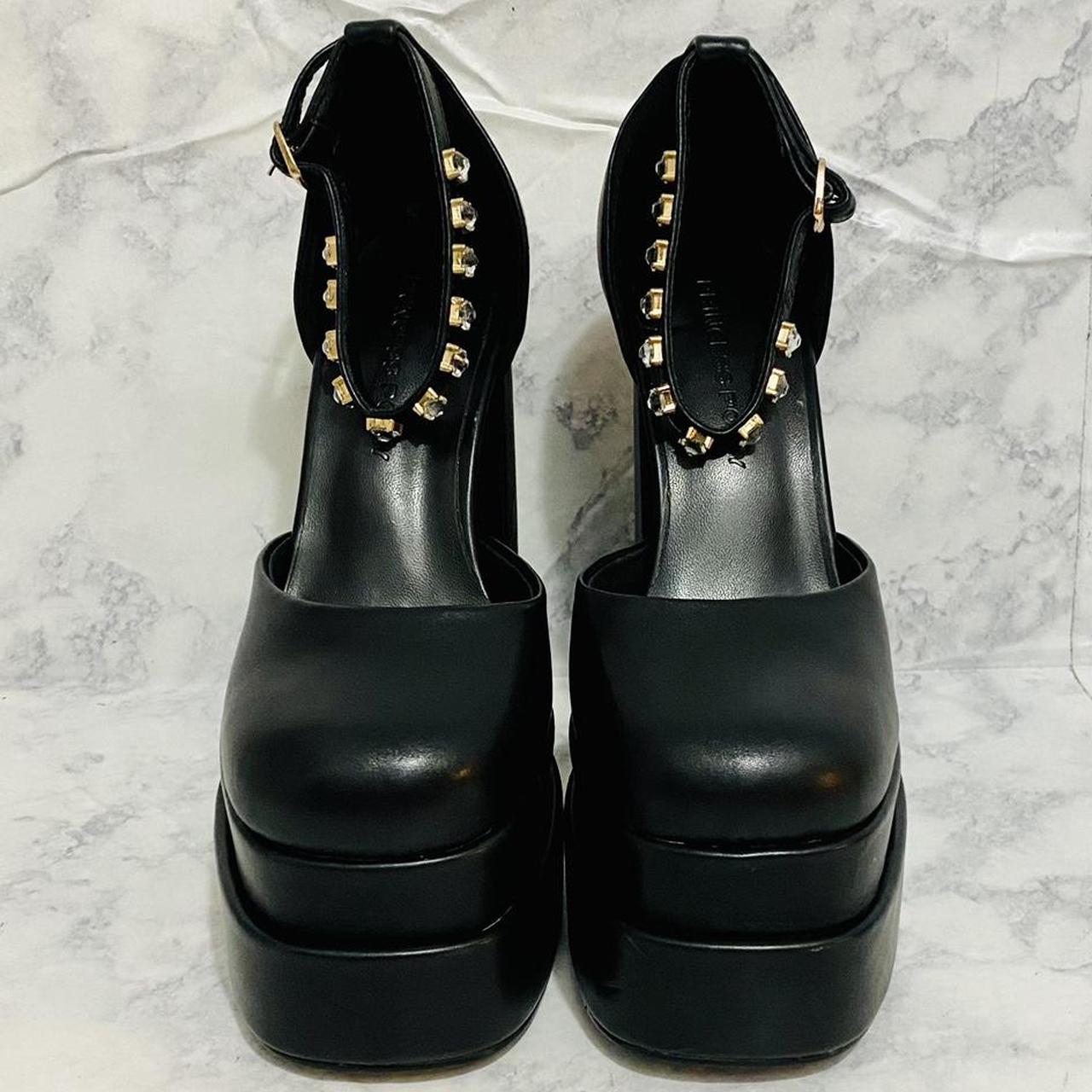 Princess Polly Randy Platform Heels Black Please... - Depop