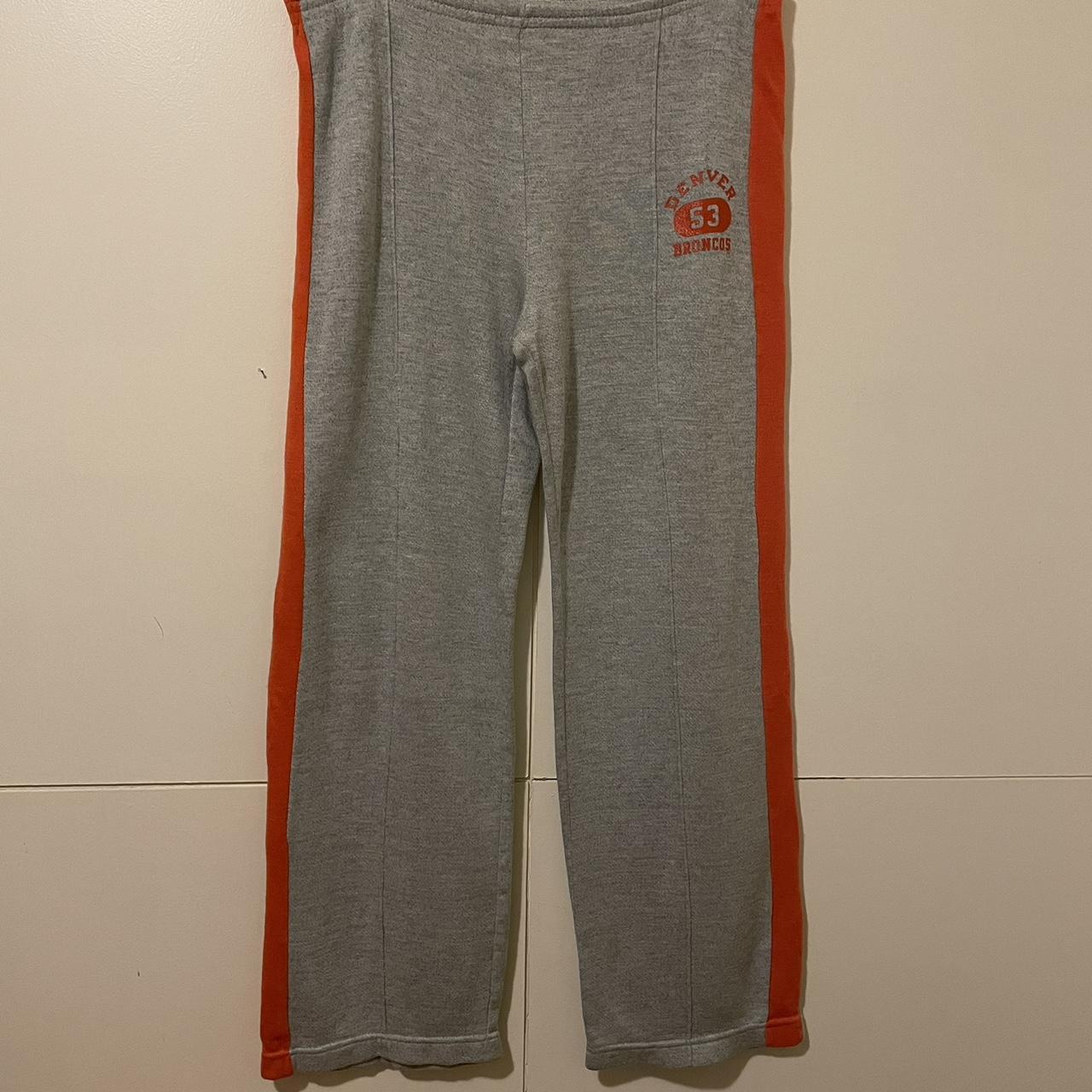 1970s #53 Orange Crush Denver Broncos Sweatpants - Depop