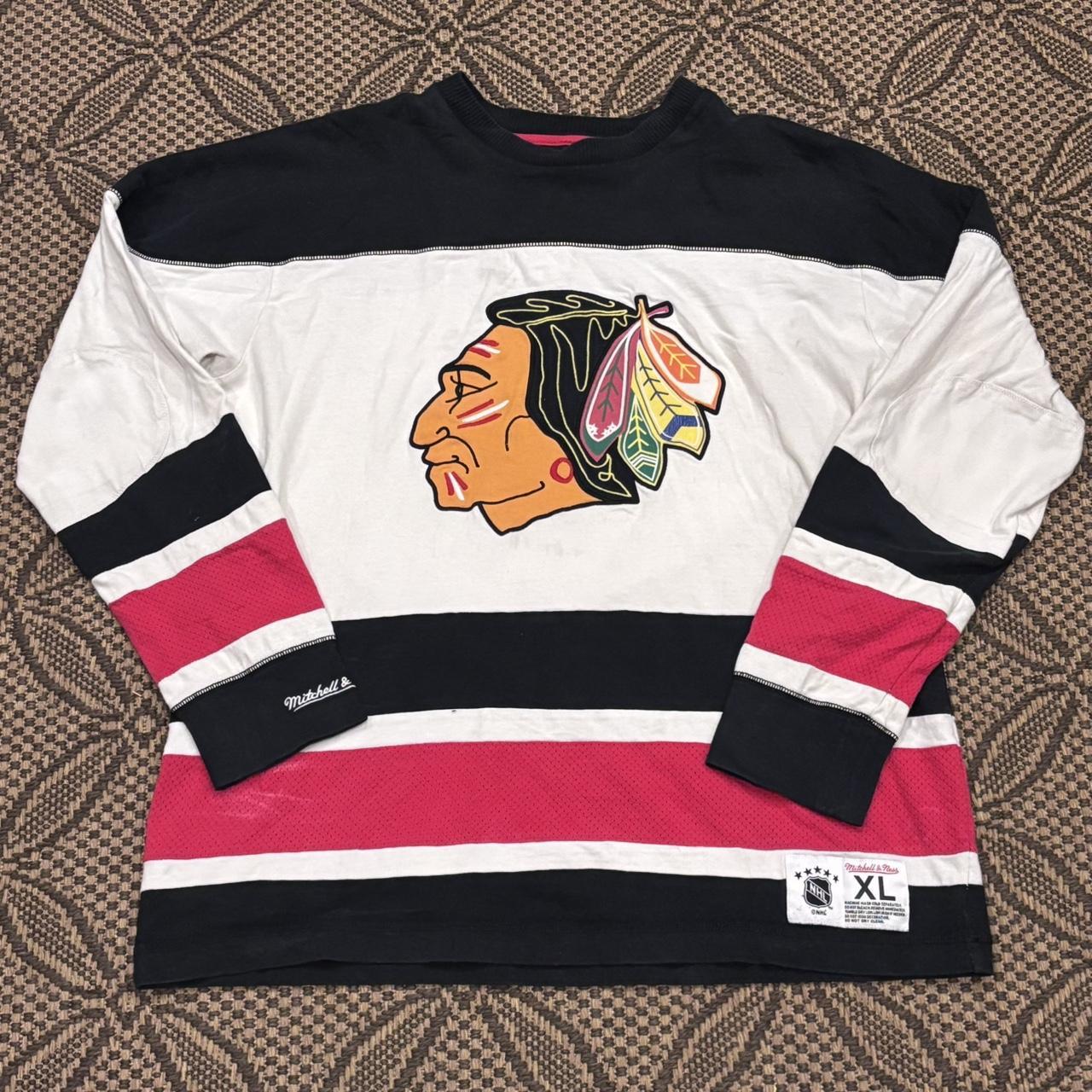 Mitchell & Ness Men's Top - Multi/White - XL – Vintage Chicago Blackhawks NHL Hockey Jersey Size: …